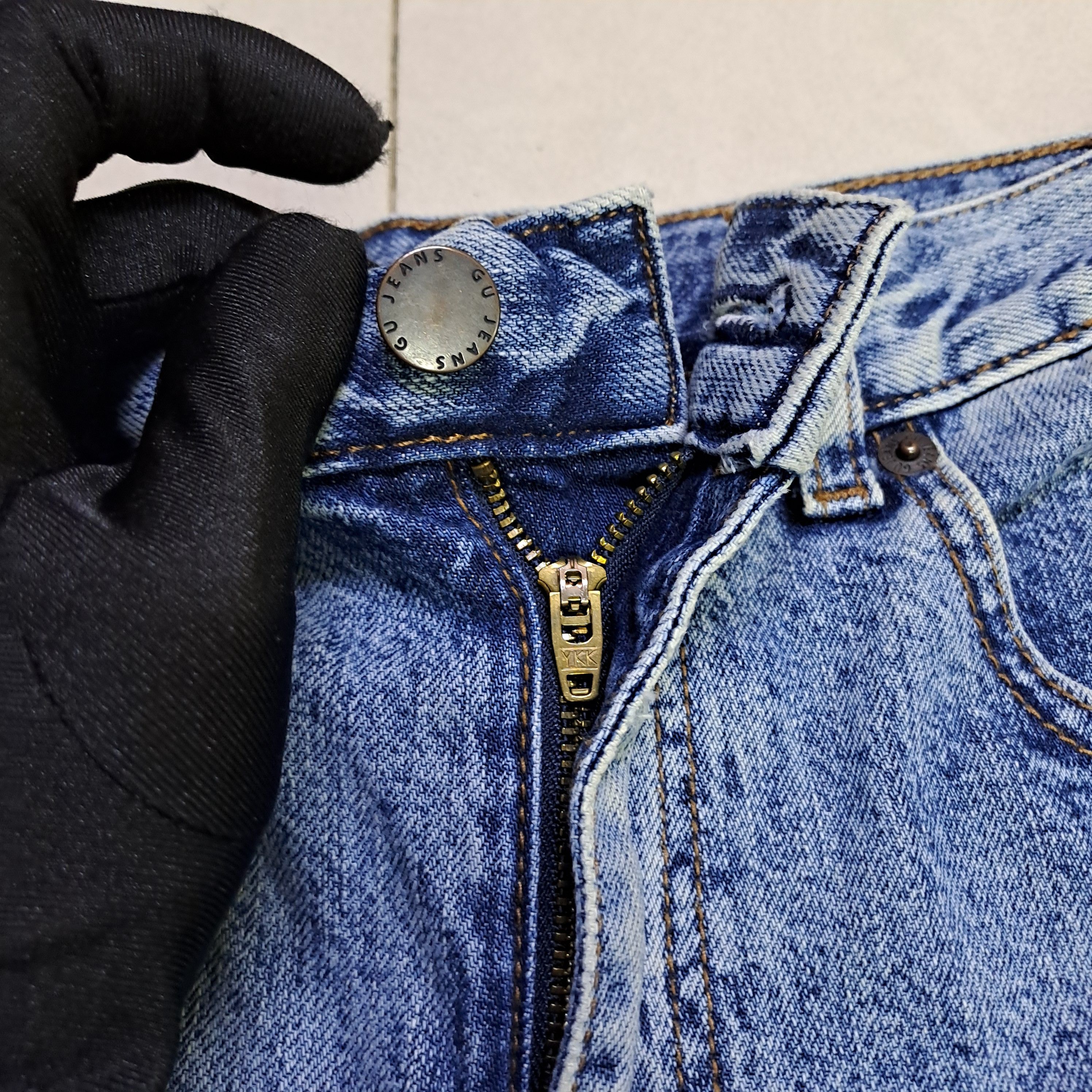 GU GU Acid Washed Baggy/Balloon Jeans Size 28" / US 6 / IT 42 - 4 Thumbnail