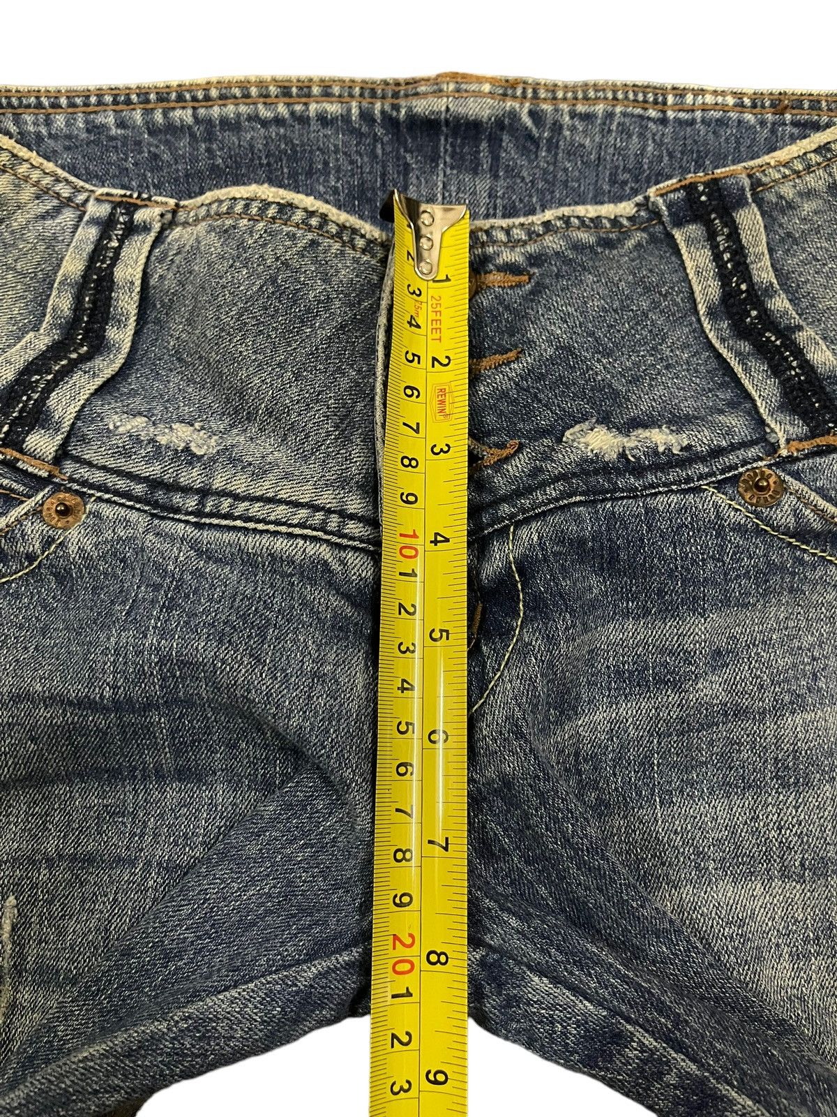 Hysteric Glamour Vintage Japanese Brand Faded Wash Style Flare Jeans Size 28" / US 6 / IT 42 - 12 Thumbnail
