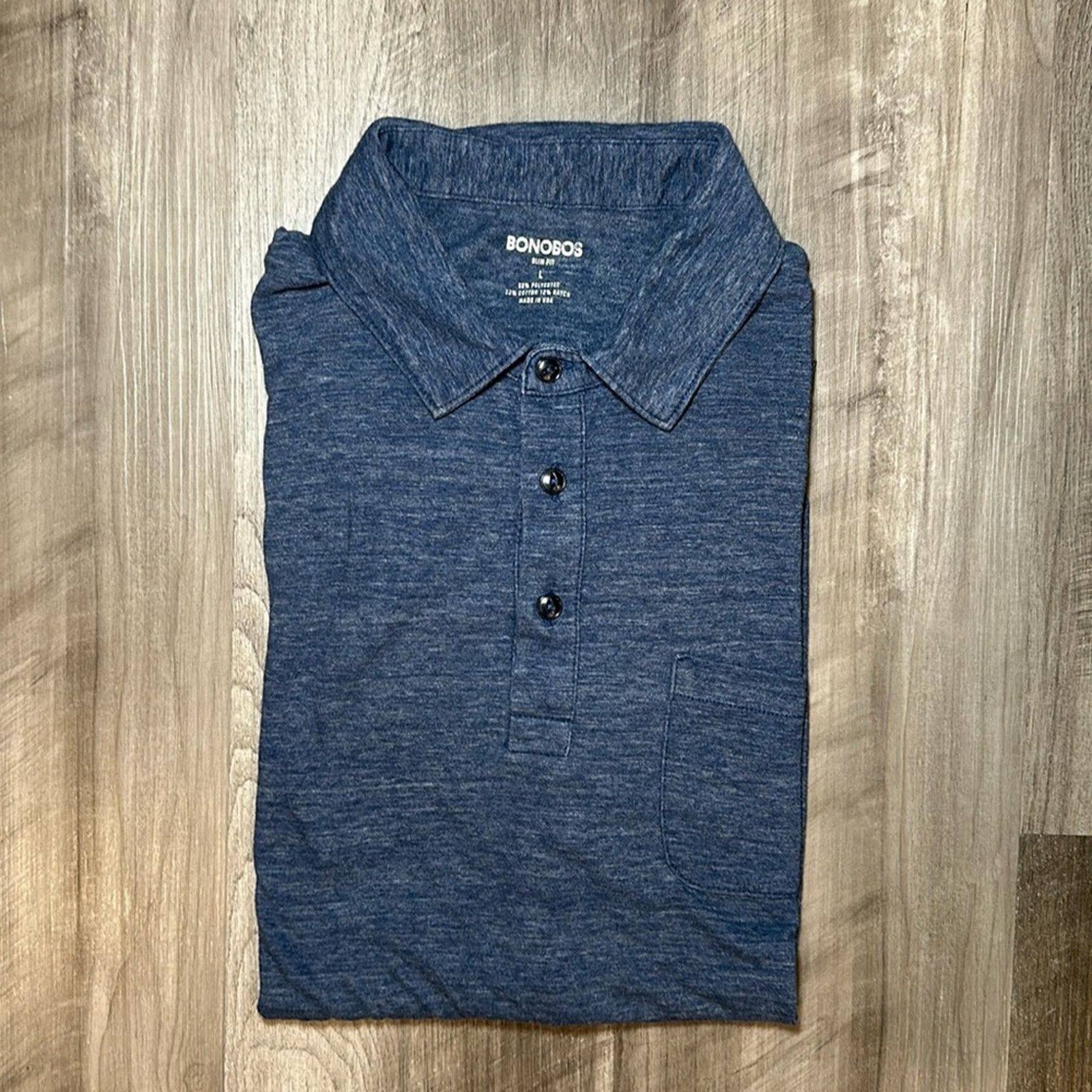 Bonobos Bonobos Slim Fit Slub Pocket Polo - Large Size US L / EU 52-54 / 3 - 1 Thumbnail