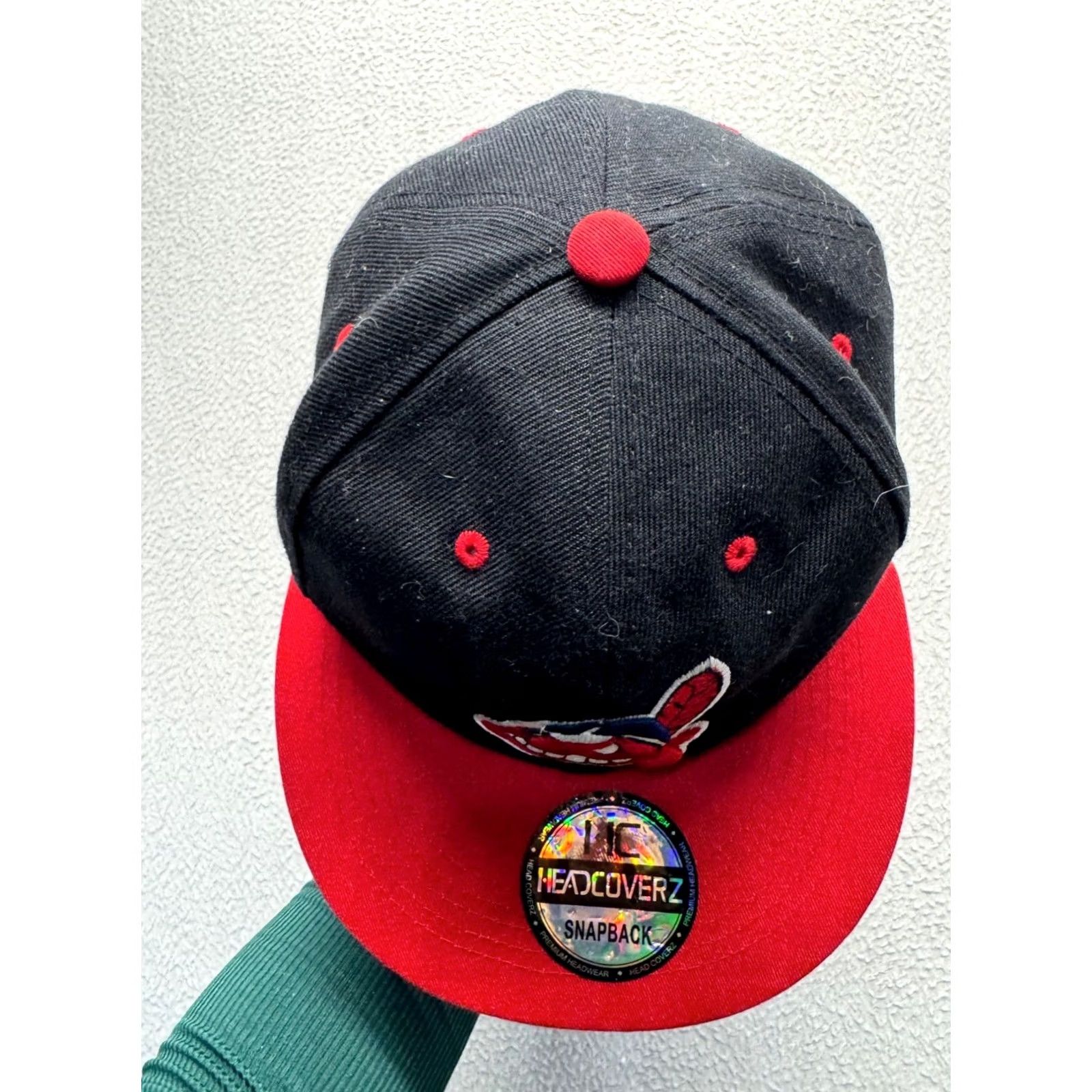 Logo 7 Headcoverz Cleveland Hat Snapback Adjustable Embroidered Logo Baseball Cap Mens One Size Black Red Size ONE SIZE - 7 Thumbnail
