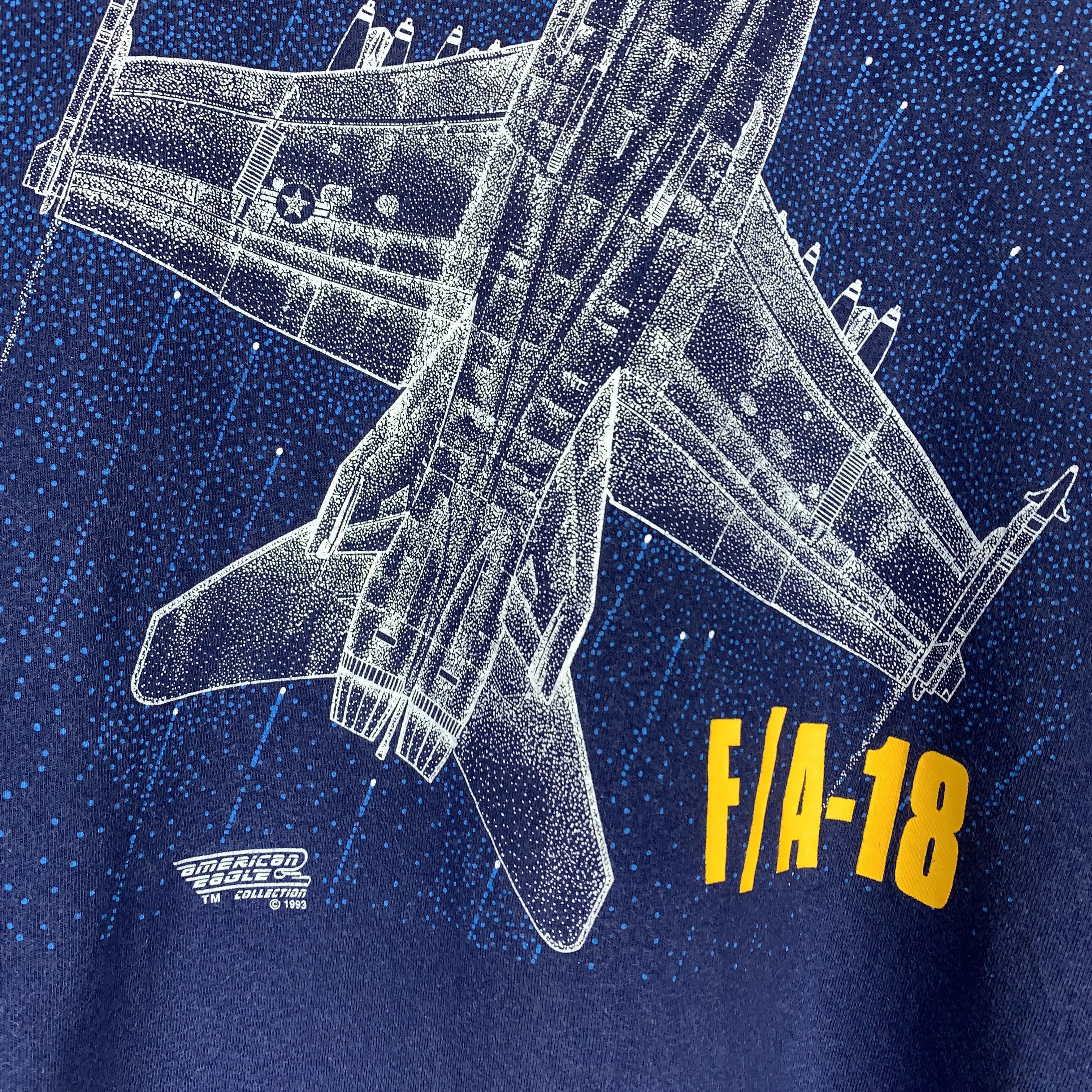 Vintage Vintage F/A-18 Hornet Top Gun Fighter Jet Tshirt Size US XL / EU 56 / 4 - 3 Thumbnail
