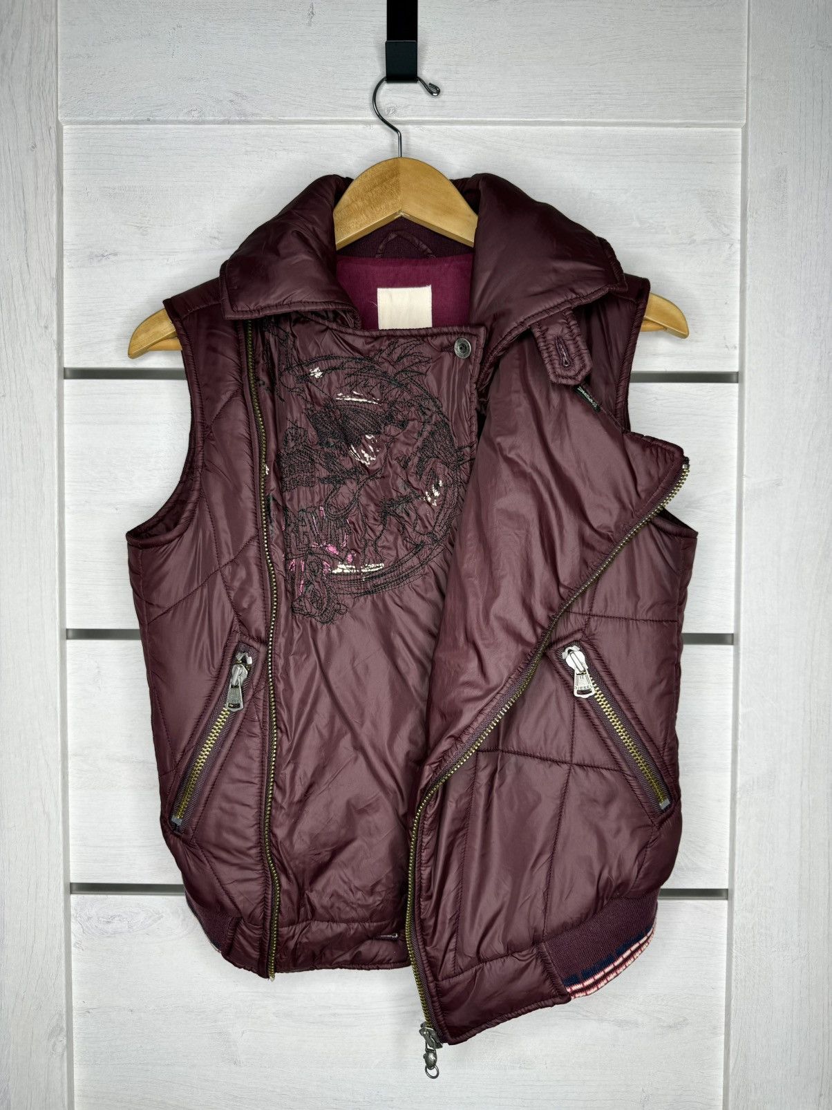 Diesel Vintage Diesel Archive Asymmetric Puffer Vest Y2K Moto 90s Size M / US 6-8 / IT 42-44 - 2 Thumbnail