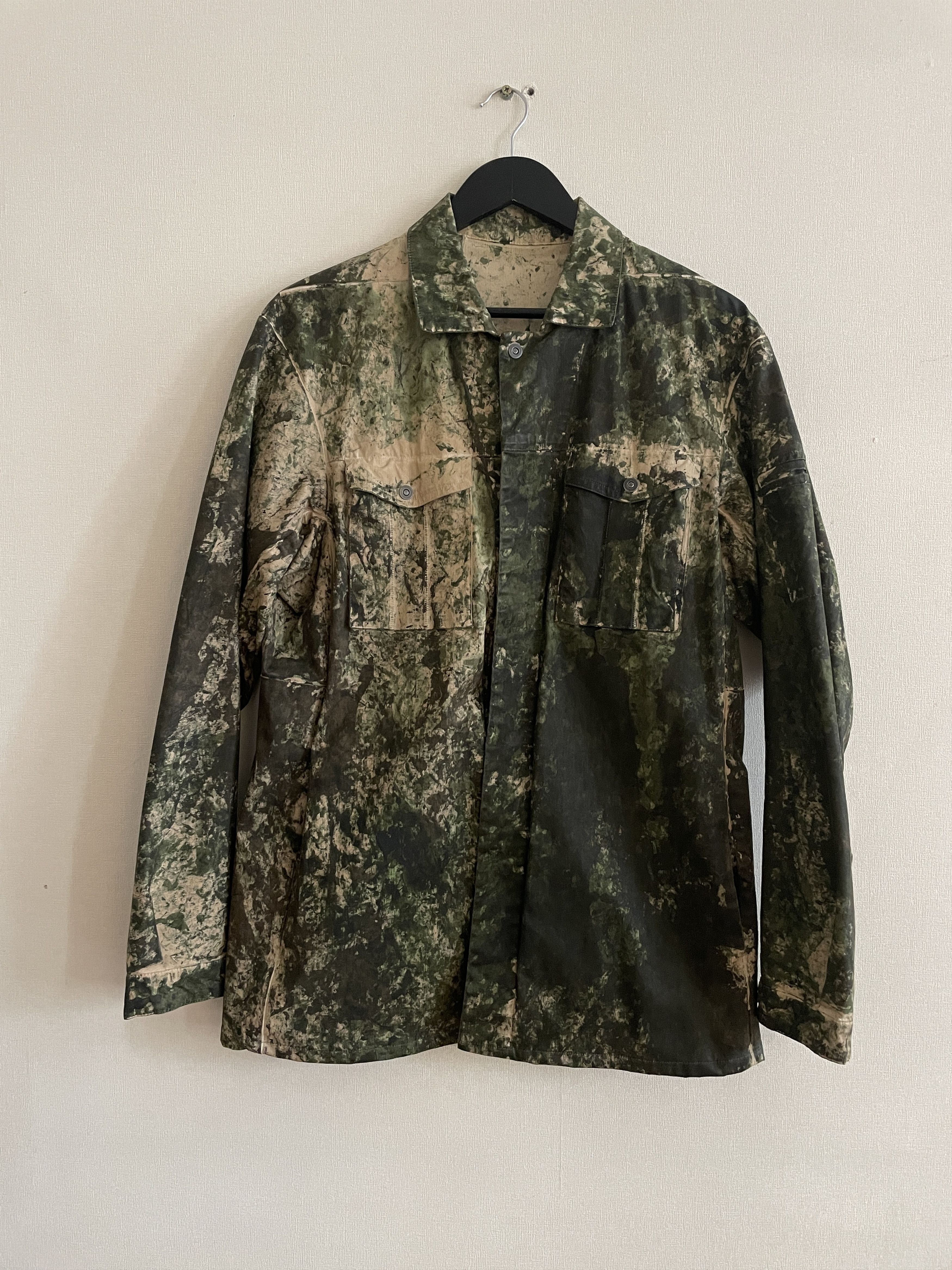 image of 11 By Boris Bidjan Saberi Bleached Shirt in Bleached Green, Men's (Size Large)