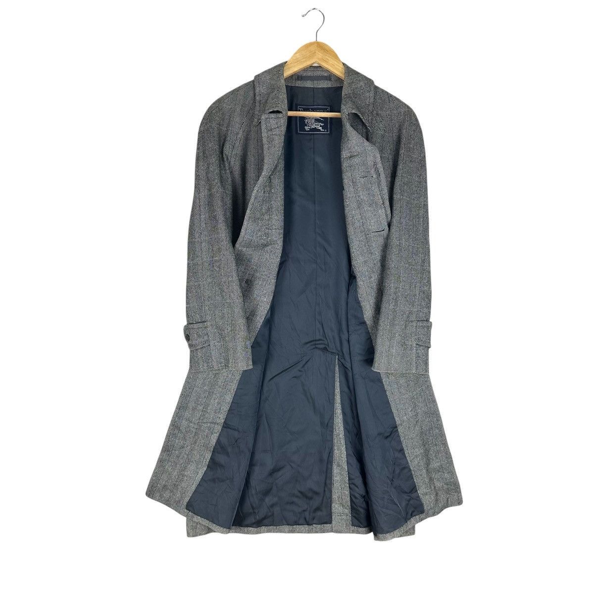 Burberry BURBERRYS HERRINGBONE TWEED LONG OVERCOAT JACKET Size US M / EU 48-50 / 2 - 8 Thumbnail