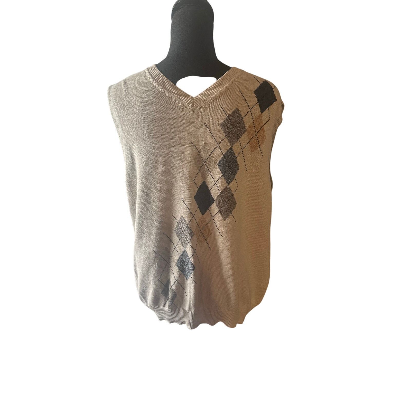 Izod IZOD Men’s Argyle V-Neck Sweater Vest – Classic Preppy Style Size US M / EU 48-50 / 2 - 1 Thumbnail