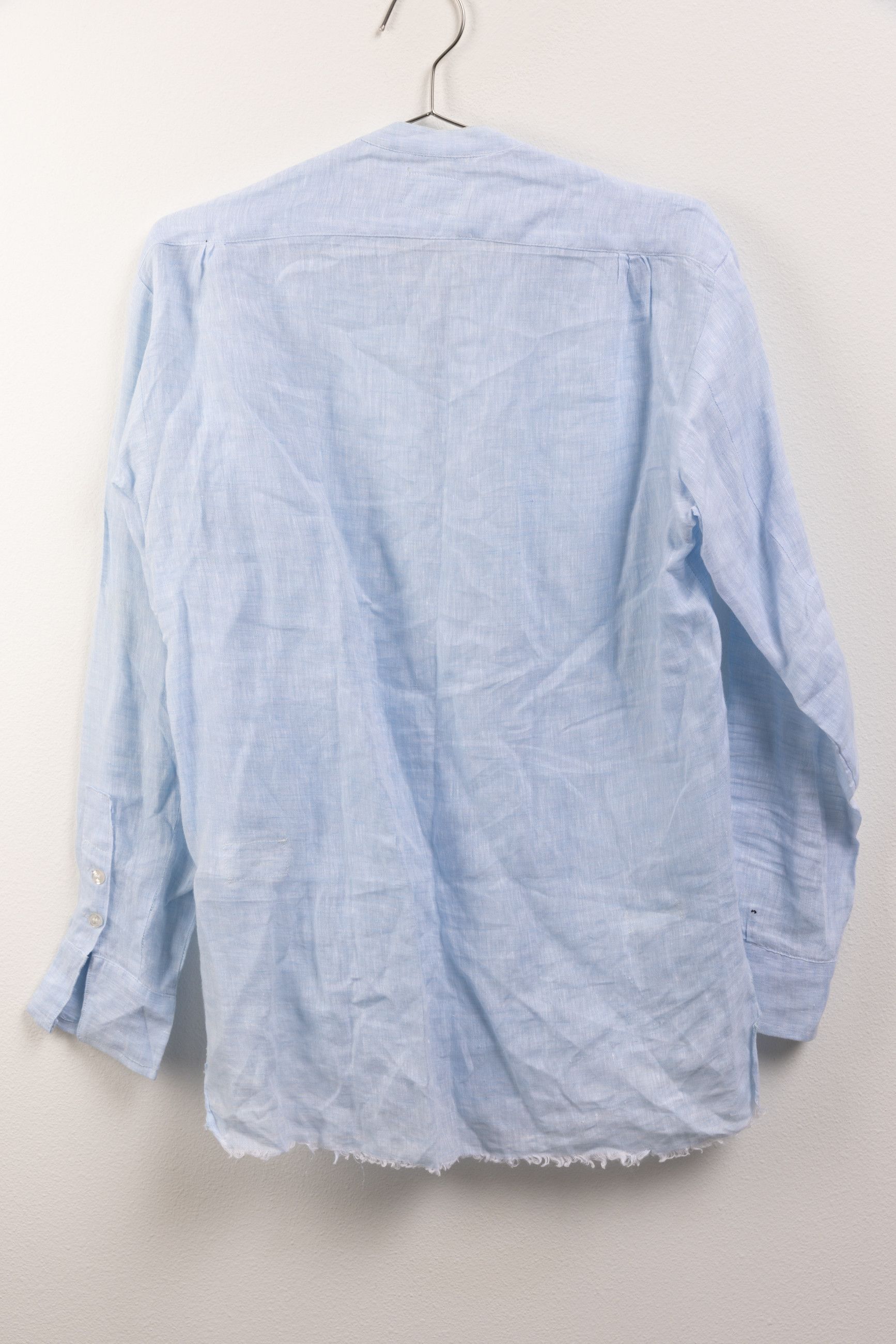 Greg Lauren "The studio shirt" baby blue patchwork linen Size US S / EU 44-46 / 1 - 9 Thumbnail
