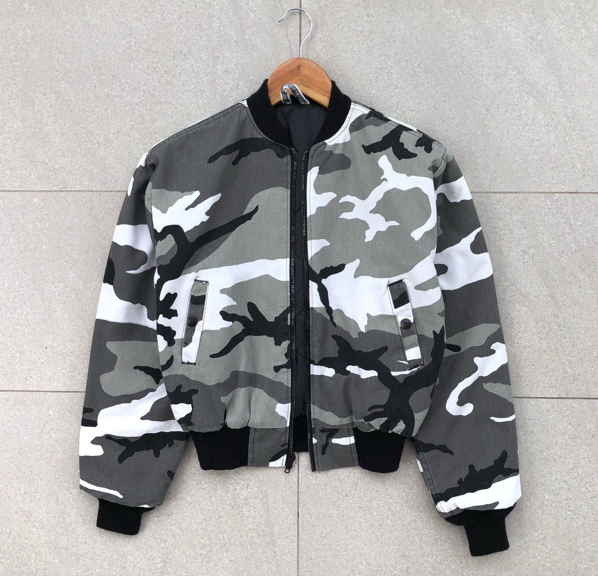 Vintage Camo MA-1 Flyer’s Intermediate Bomber Jacket USA 🇺🇸