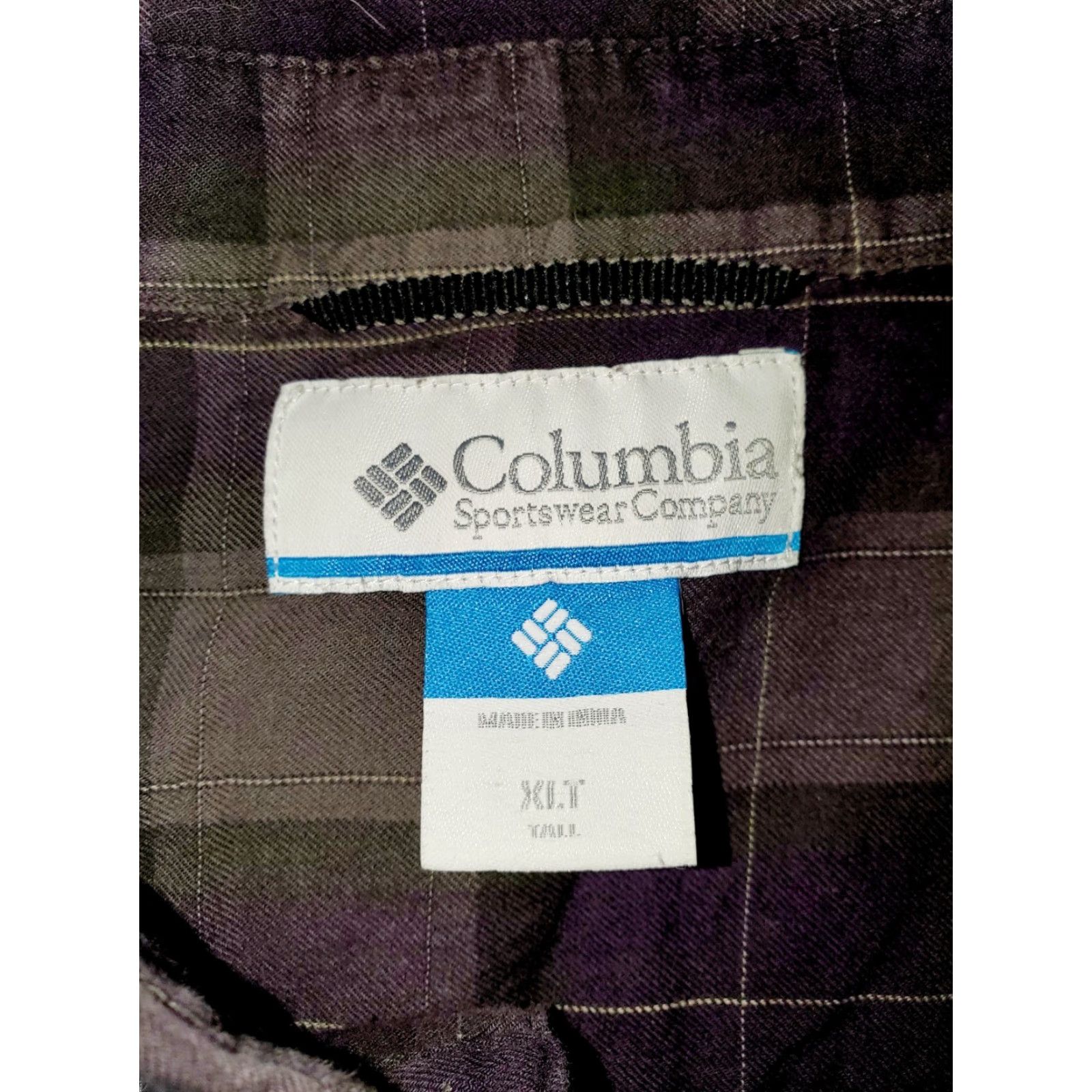 Vintage Columbia Sportswear Shirt Men Purple/Gray/Black Plaid Long Sleeve Button-Down XL Mens Size US XL / EU 56 / 4 - 3 Thumbnail