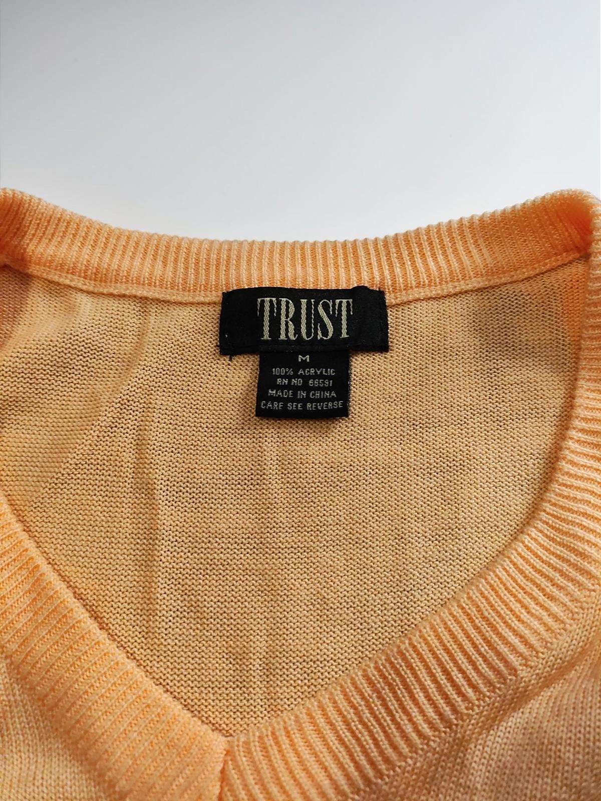 Trussardi Men's Medium Size Sweater Vest by TRUST in Peach Size US M / EU 48-50 / 2 - 6 Thumbnail