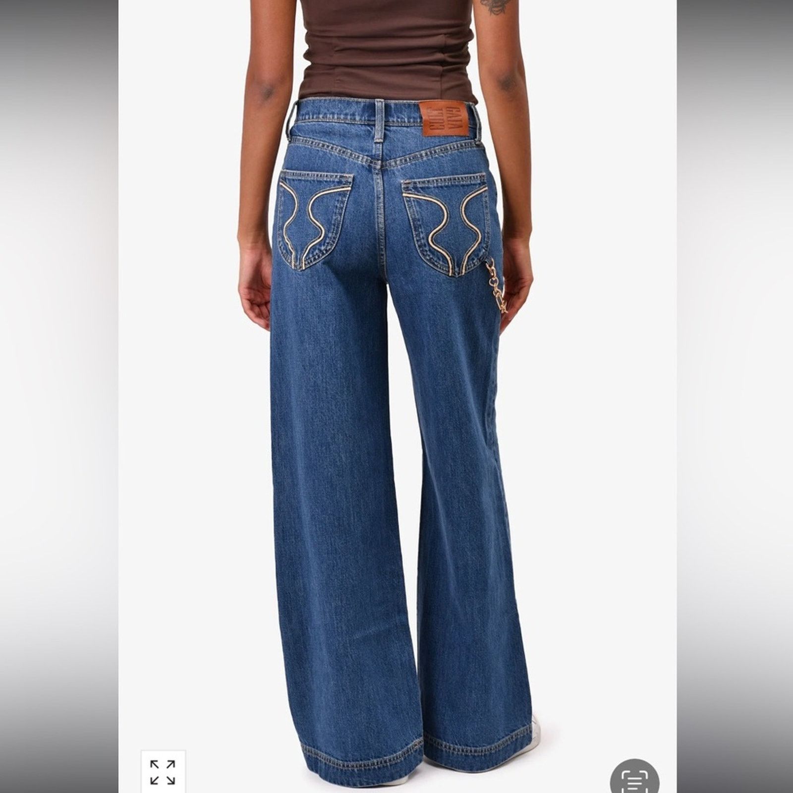 Cult Gaia NWT Cult Gaia Gap Collab High Rise Wide Leg Jeans Size 27 Size 27" / US 4 / IT 40 - 11 Thumbnail