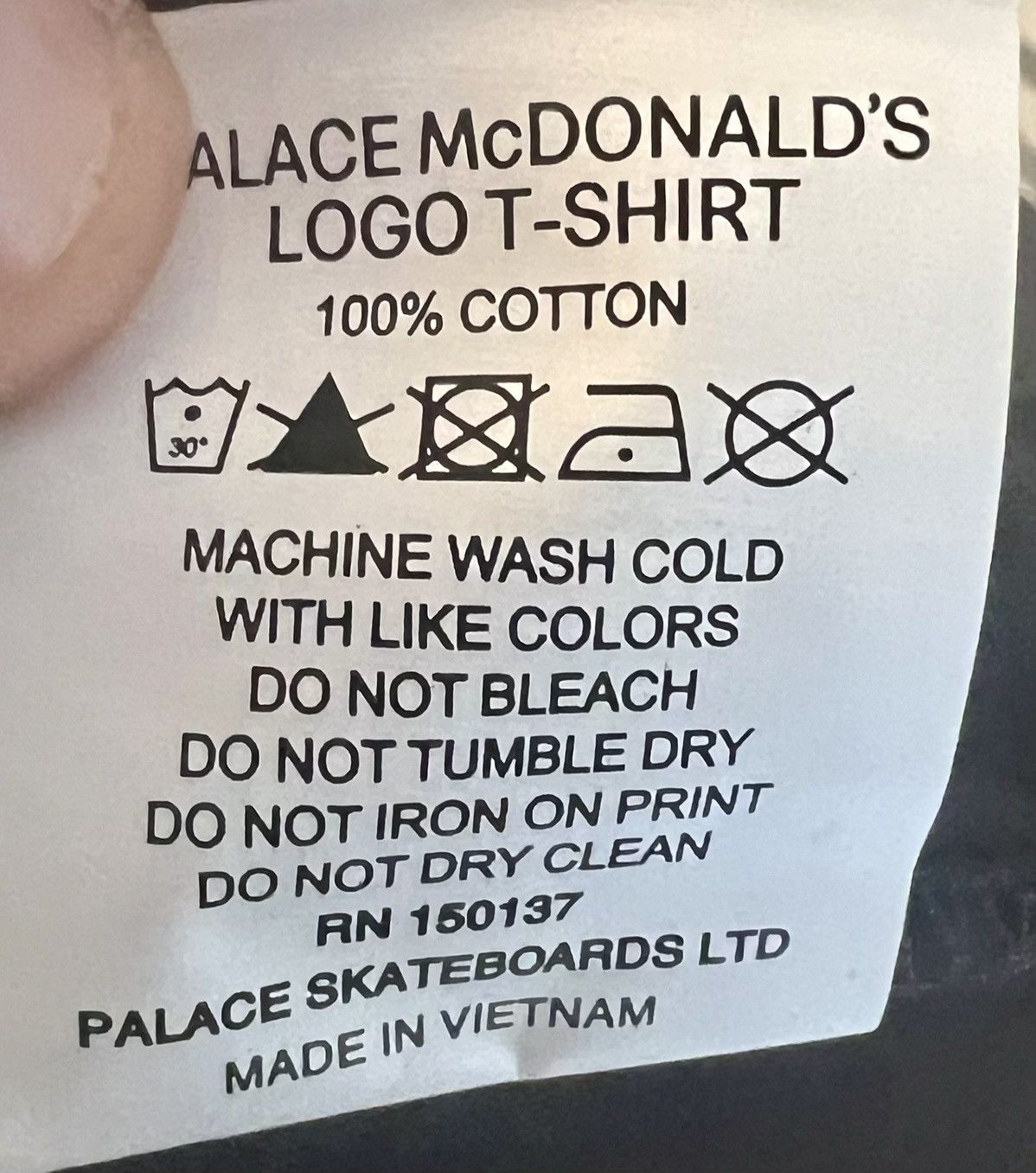 Palace × Streetwear Palace Skateboards x McDonald's Large