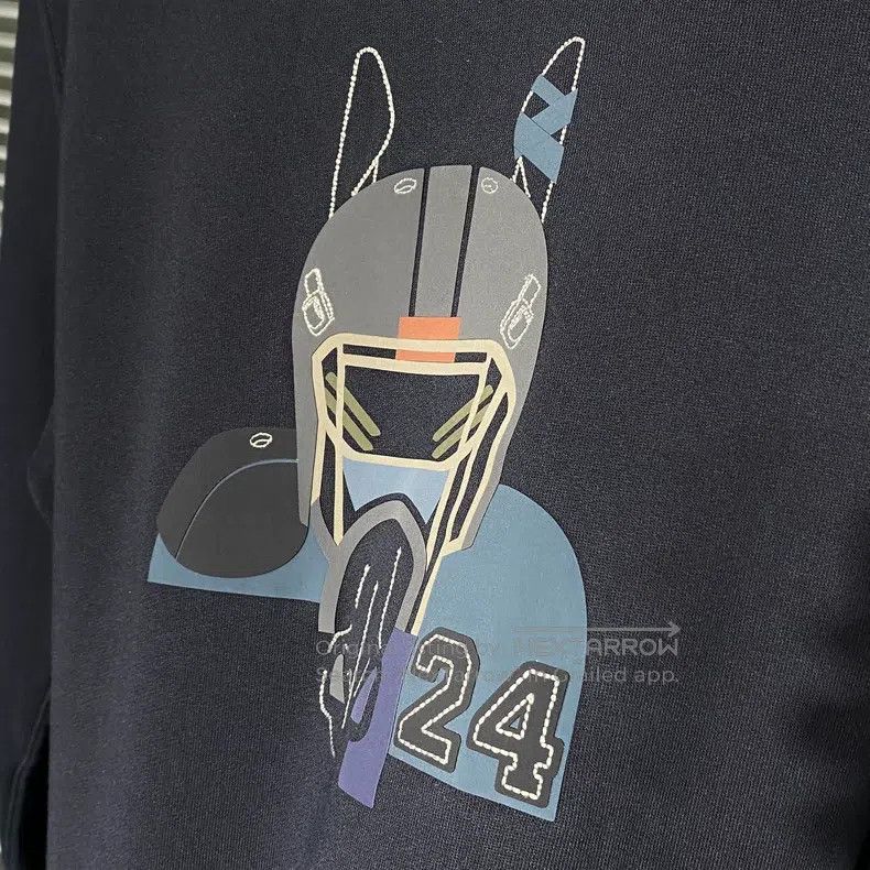 Hermes Hermes Crew neck sweatshirt with animal number print, fitt Size US L / EU 52-54 / 3 - 8 Thumbnail