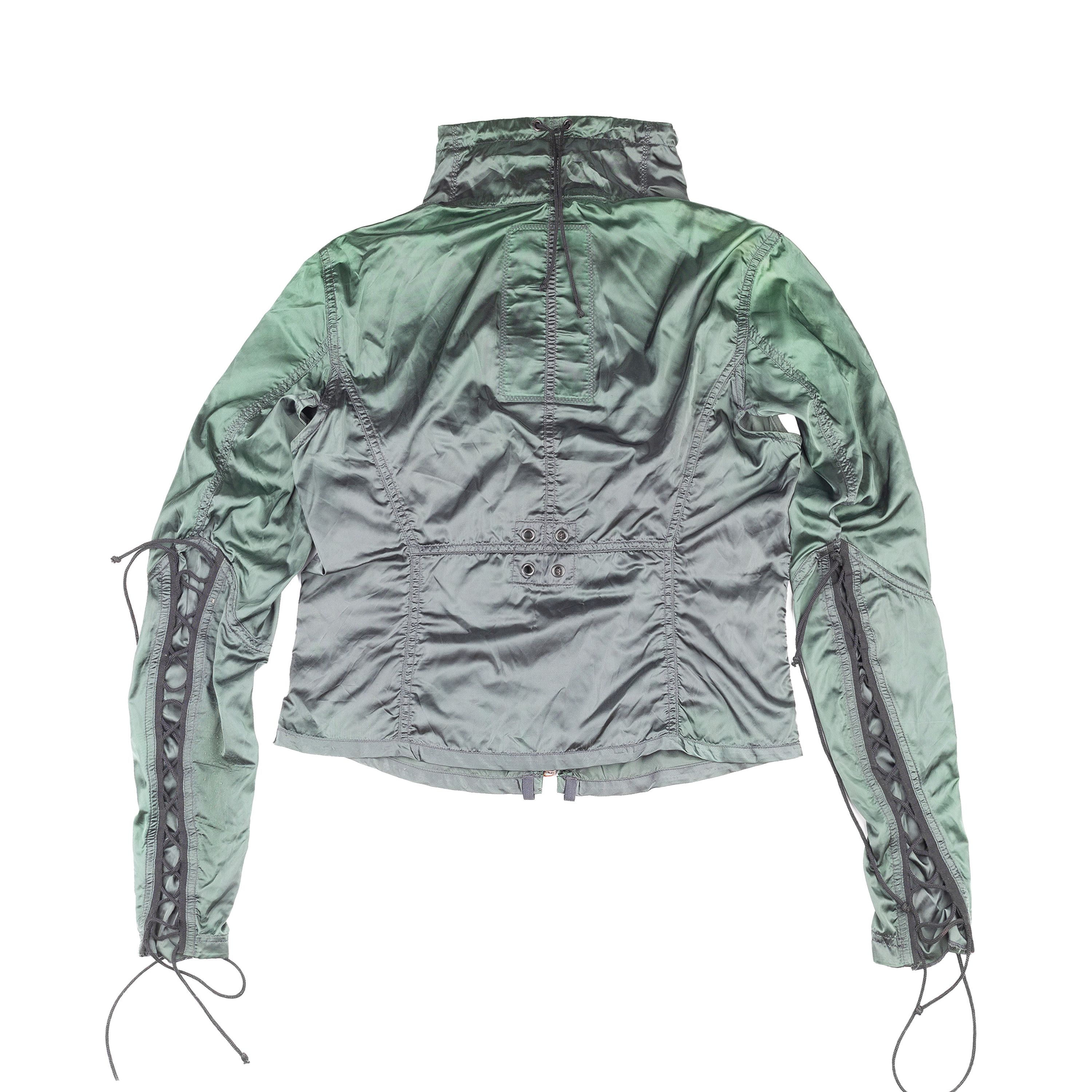 Prada Prada Sport Vintage Windbreaker Jacket with Lace-Up Sleeves Size M / US 6-8 / IT 42-44 - 1 Thumbnail