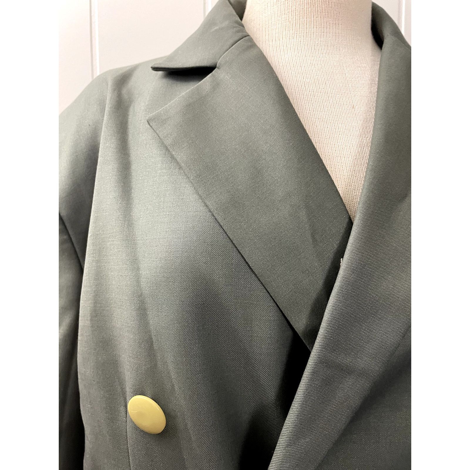 The Unbranded Brand Y2K Beulah Style NWT Womans Over Sized Large Olive Blazer Size L / US 10 / IT 46 - 5 Thumbnail