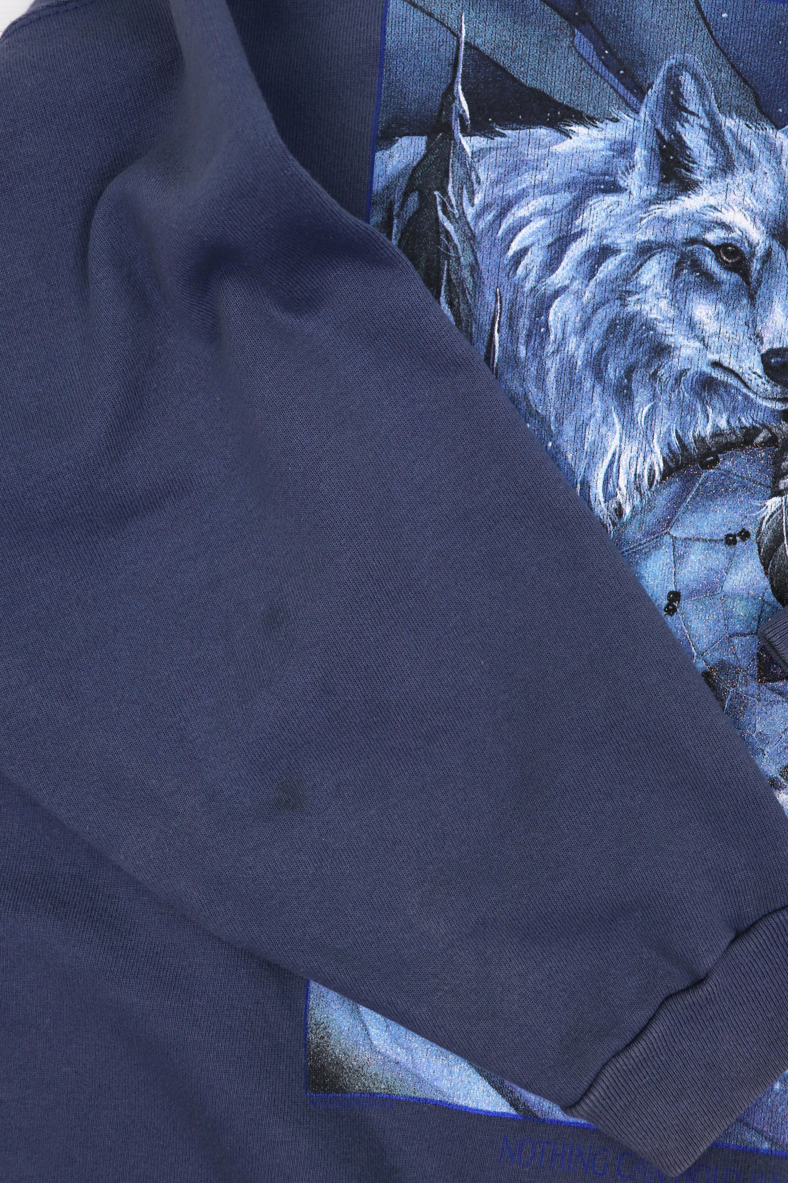 Vintage Vintage 90s Wolfs Graphics Sun Faded Crewneck Sweatshirt Size L / US 10 / IT 46 - 11 Thumbnail