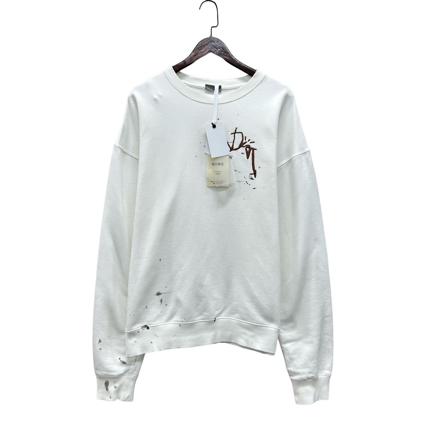 Dior Dior Embroidery Paint Splatter Sweatshirt Size M Size US M / EU 48-50 / 2 - 1 Thumbnail