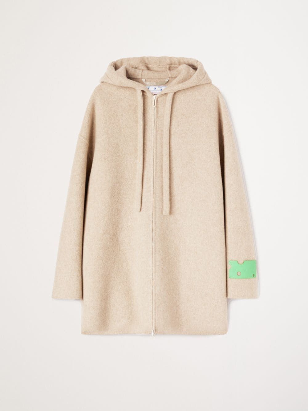 Off-White o1y0225 Hooded Coat in Beige Size US S / EU 44-46 / 1 - 1 Thumbnail