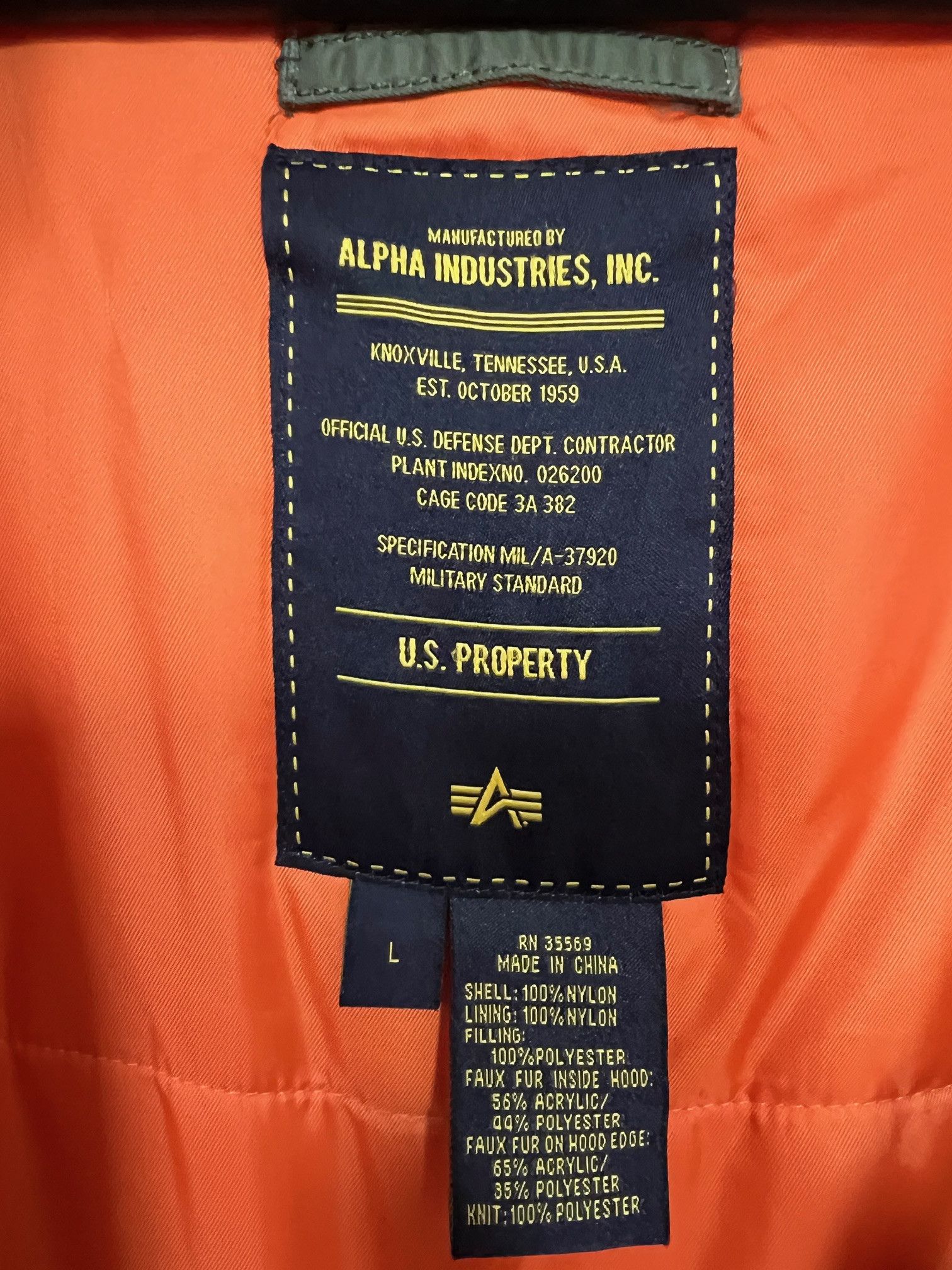 Alpha Industries N-3B Slim Fit Parka Size US L / EU 52-54 / 3 - 3 Thumbnail