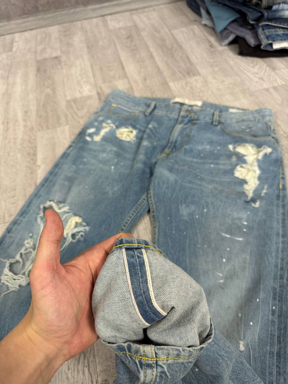 Guess Guess distressed denim selvedge jeans Size US 36 / EU 52 - 5 Thumbnail