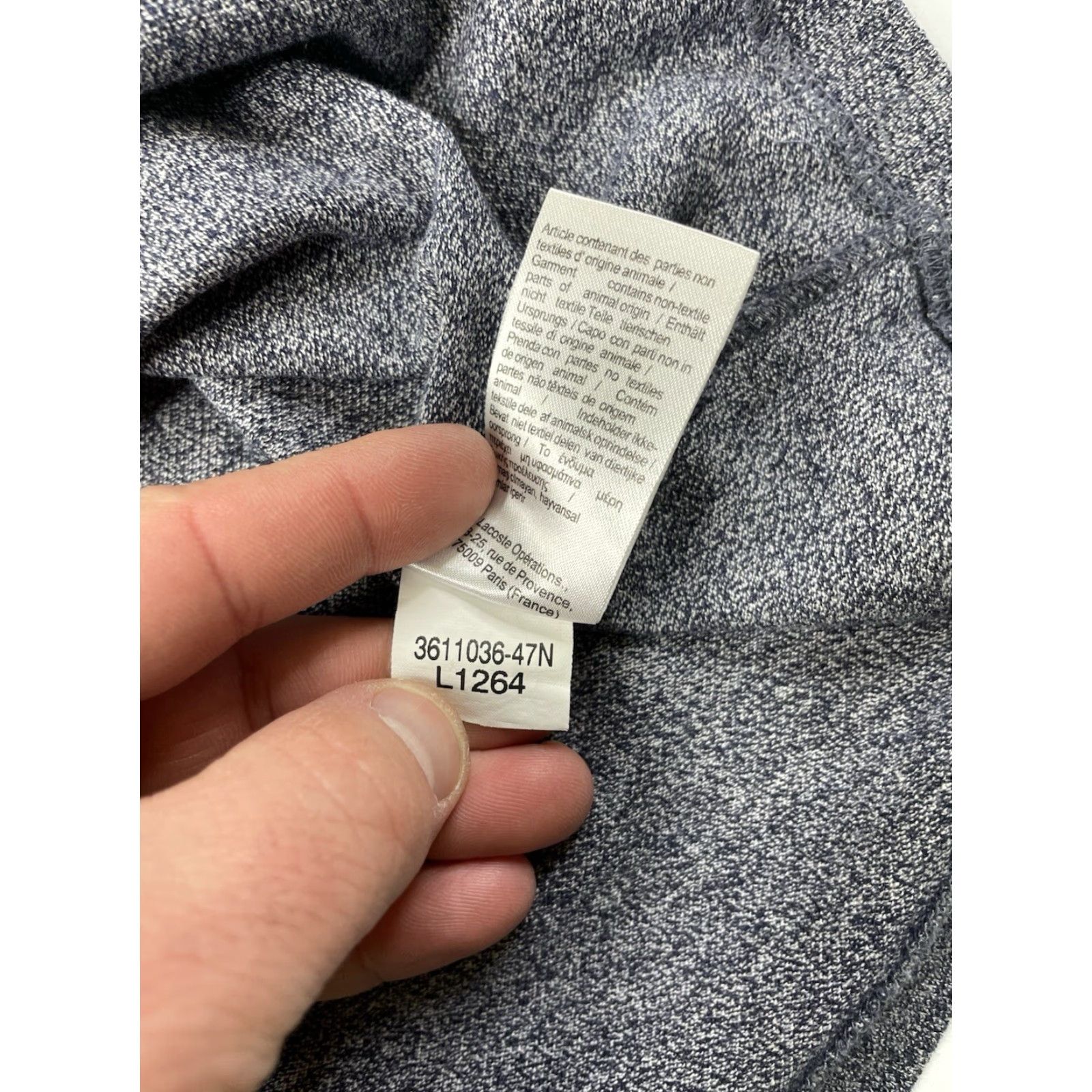 Lacoste Lacoste Polo Shirt Mens 2XL Heathered Blue Cotton Regular Short Sleeve Collared Logo Preppy Golf Polo Shirt Casual Women Size US XXL / EU 58 / 5 - 7 Thumbnail
