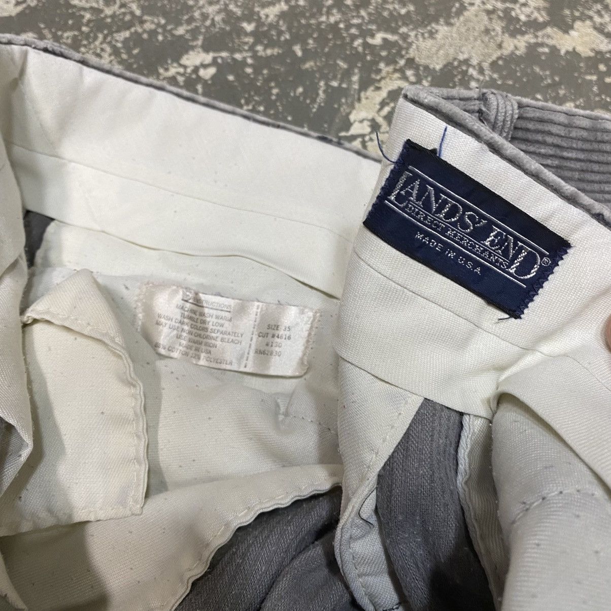Lands' End Vintage Lands End Thick Corduroy Grey Baggy Y2k Pants Size US 34 / EU 50 - 5 Thumbnail