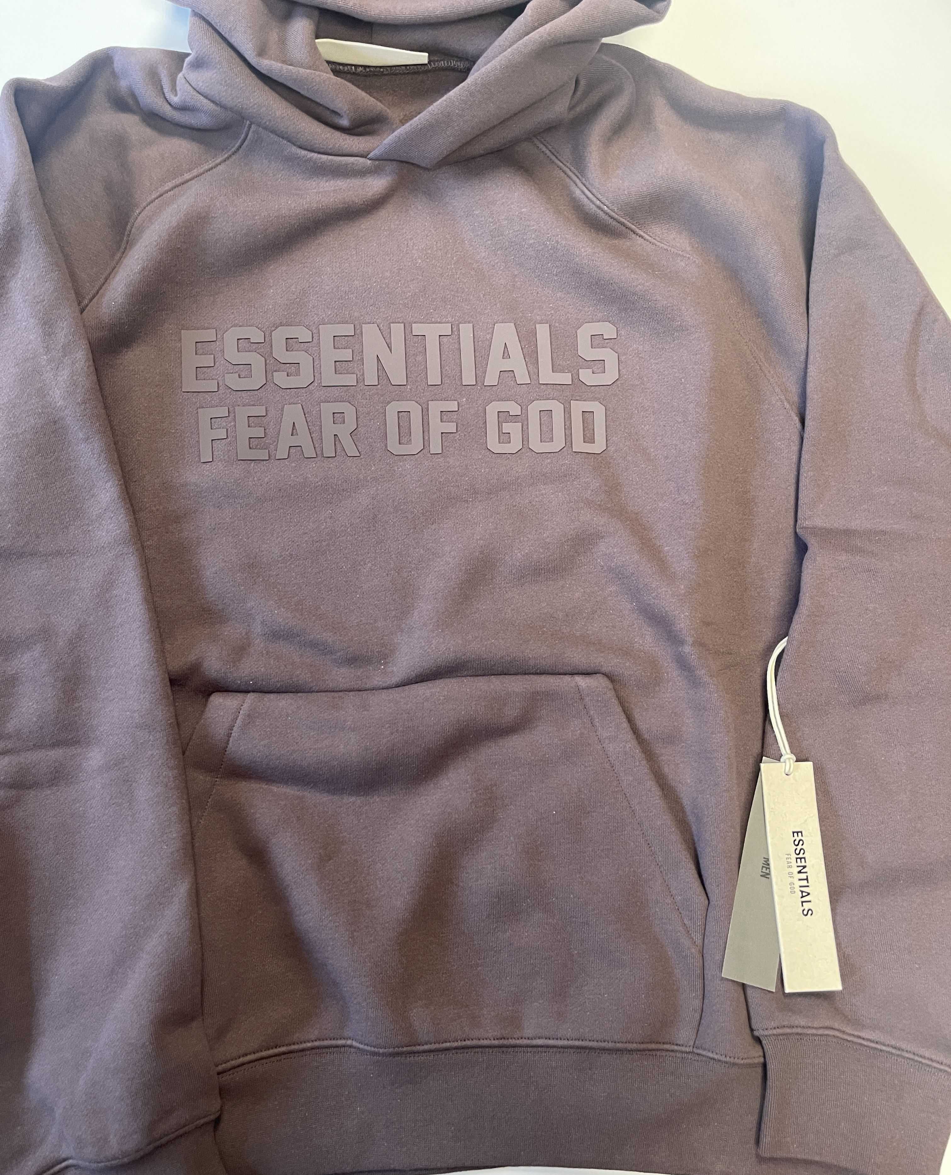 Fear of God 🔥🔥Fear of God Essentials Hoodie Plum Sz(L) Size US L / EU 52-54 / 3 - 5 Thumbnail