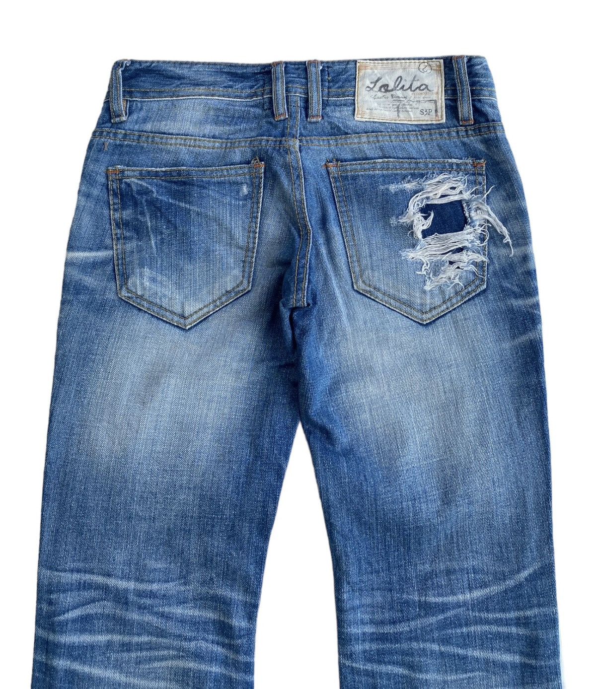 Hysteric Glamour × Tornado Mart RARE🔥LOLITA JAPAN DISTRESSED DENIM JEANS Size 28" / US 6 / IT 42 - 6 Thumbnail