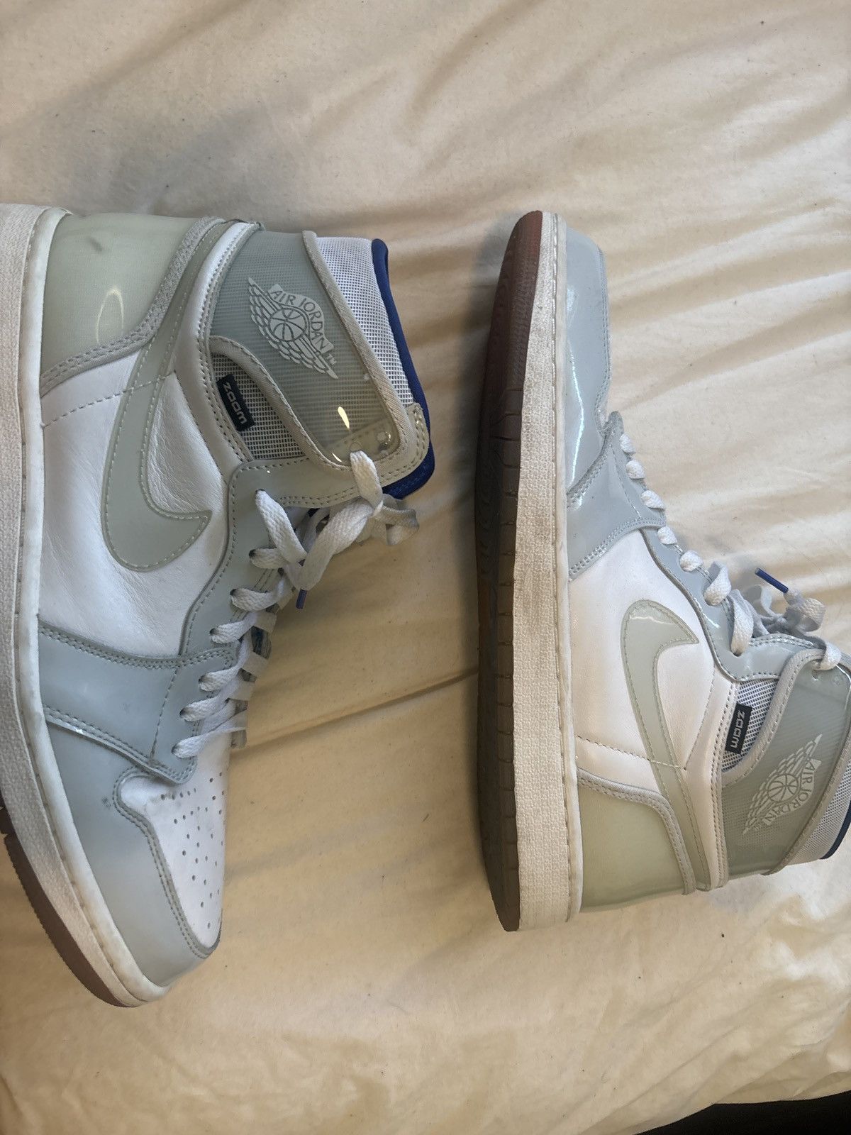 Jordan Brand Jordan 1 Retro High Zoom White Racer Blue Size US 12.5 / EU 45-46 - 2 Thumbnail