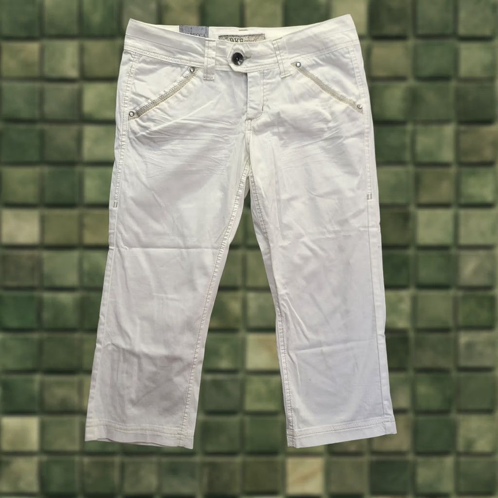 Vintage VINTAGE BKE Capris Womens 27x22 Becca Slim Fit Mid Rise Cropped Embroidered Comfort Y2K Capri Pants Womensည Size ONE SIZE - 1 Thumbnail