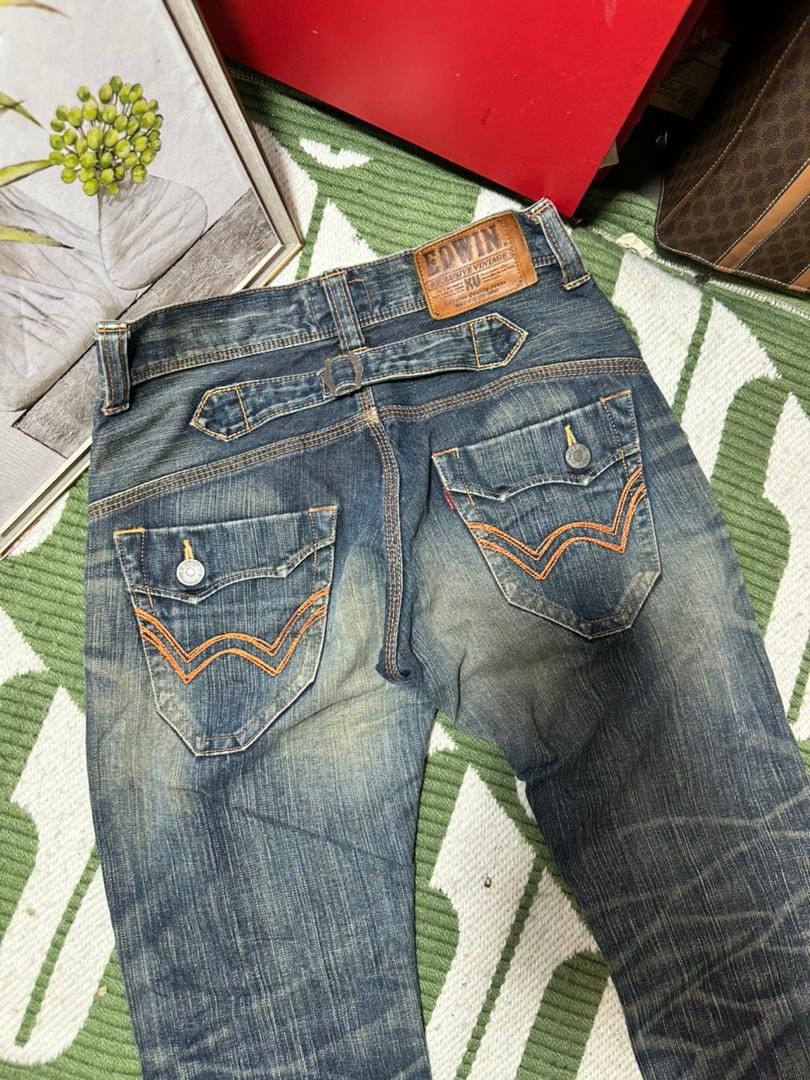 Edwin EDWIN XV Distressed Flare Buckle Back Jeans Size US 32 / EU 48 - 2 Thumbnail