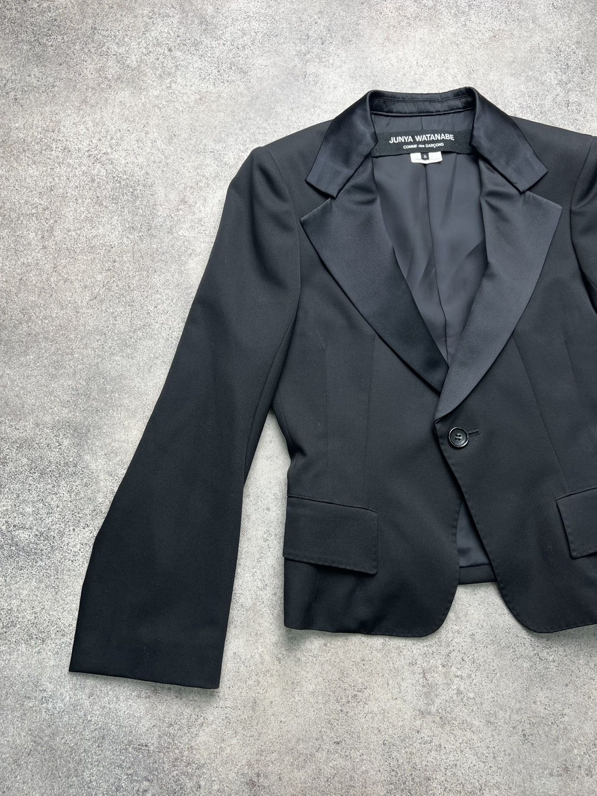 Comme des Garcons Junya Watanabe Comme des garcons black cropped blazer Size S / US 4 / IT 40 - 2 Thumbnail