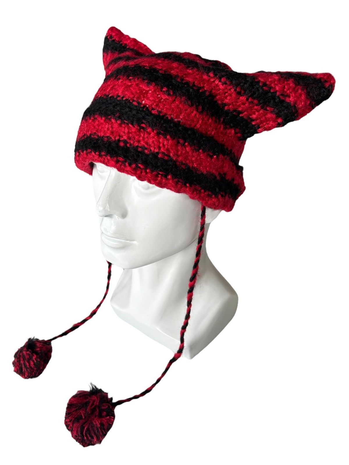 Japanese Brand × Kapital × Vintage DEVIL HORN BUNNY knitt Mohair Beanie Hats Size ONE SIZE - 1 Thumbnail