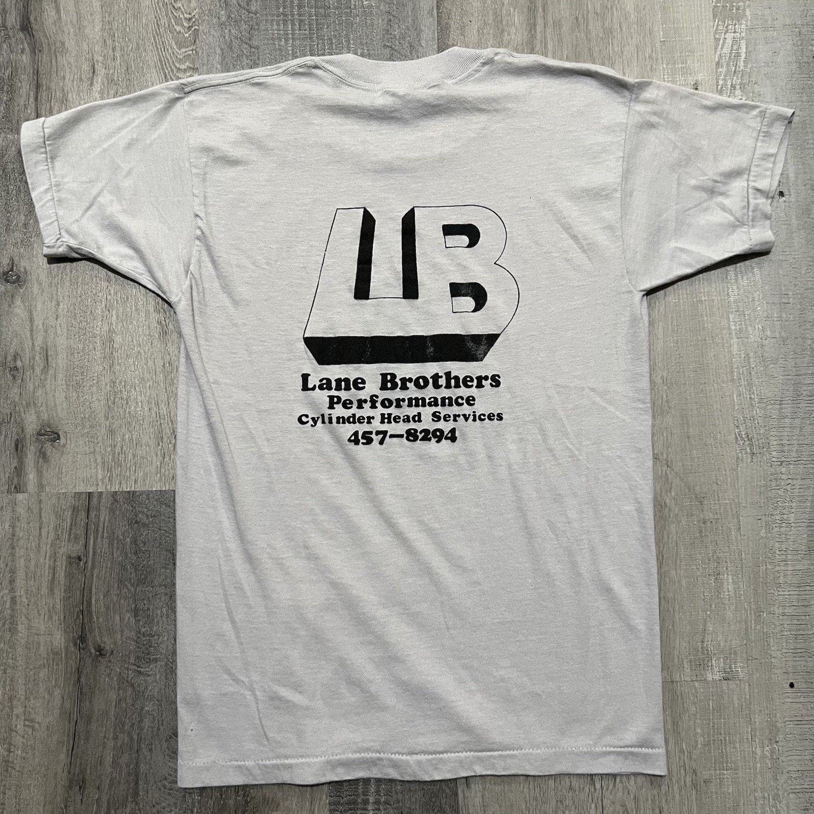 Vintage VTG Lane Brothers Performance Big Block Engine Motor Shirt Size US M / EU 48-50 / 2 - 2 Thumbnail