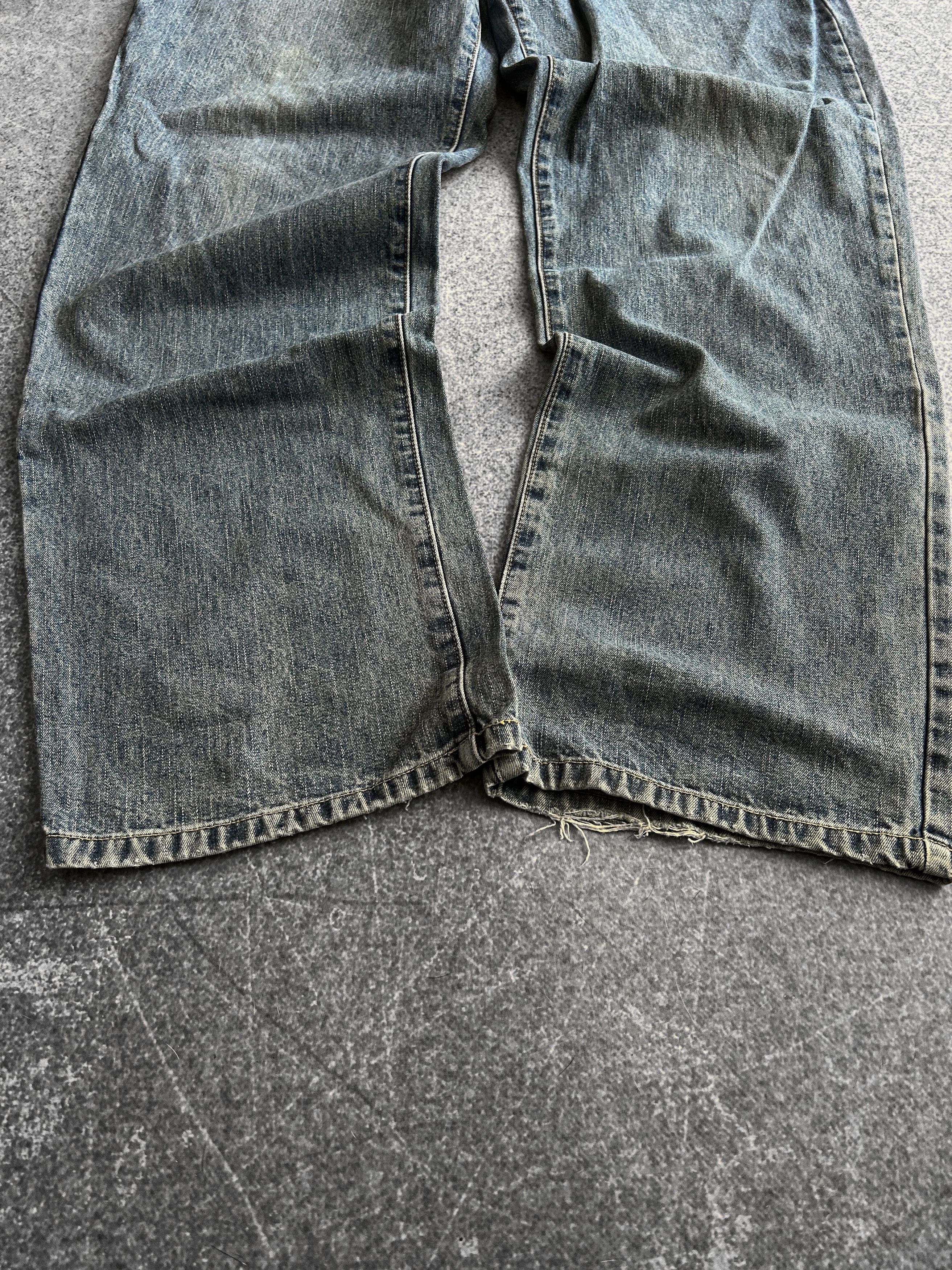 Vintage VTG Baggy Rap SK8 JNCO Balenci Style Washed Jeans Y2K Size US 32 / EU 48 - 3 Thumbnail