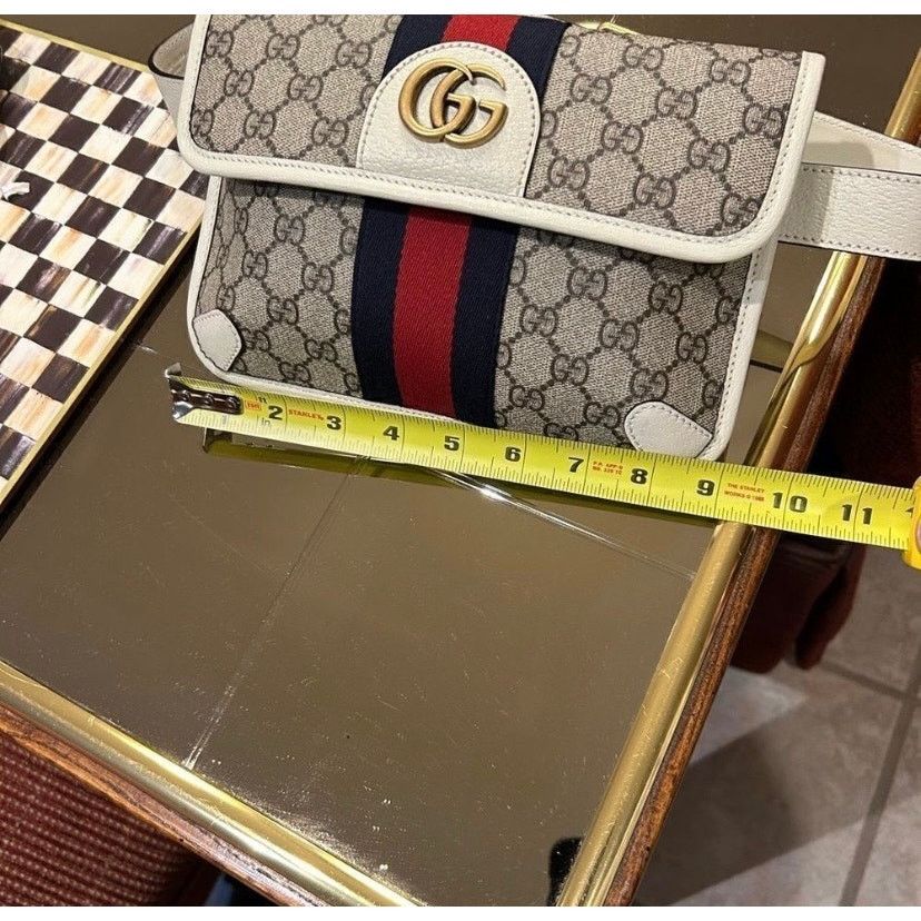 Gucci Gucci brown/white GG canvas webOphedia Belt bag 80cm/32" Size ONE SIZE - 11 Thumbnail