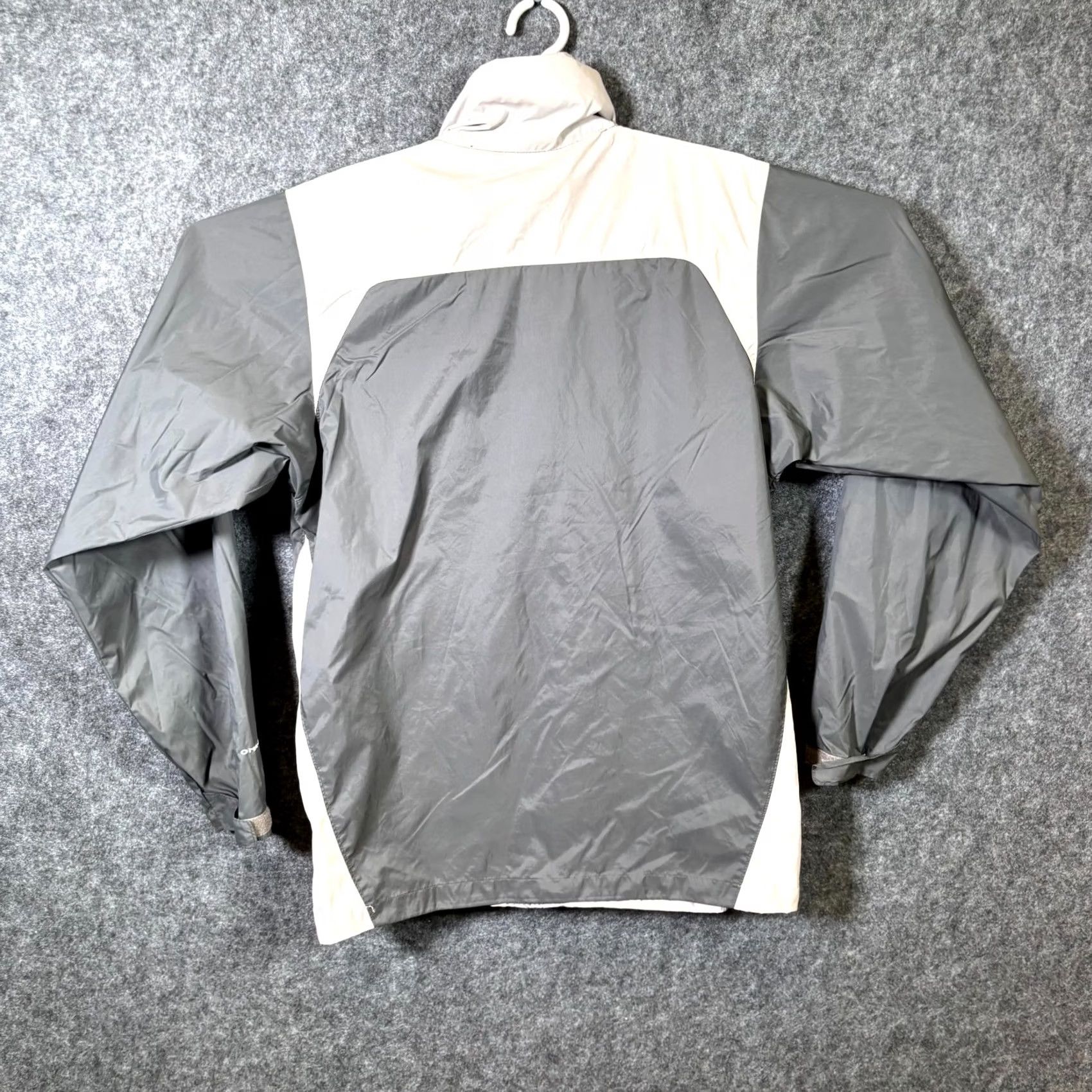 Rains Columbia Rain Jacket Mens Small Gray Beige Colorblock Full Zip Hiking Jacket Size US S / EU 44-46 / 1 - 2 Thumbnail