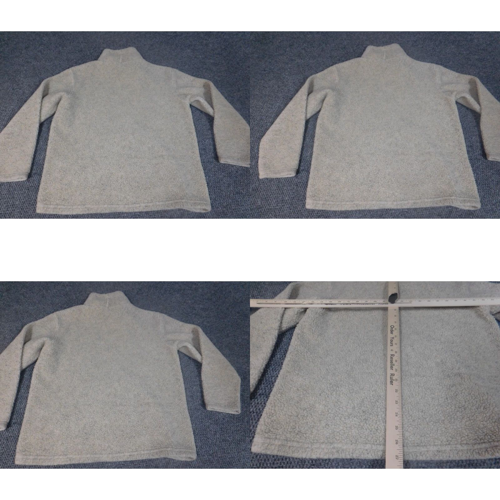 Gap Gap Womens Sweater Medium Beige Raglan Sleeve Crew Neck Pullover Fleece Knit Long Sleeve Acrylic Polyester Regular Breathable Fall Winter Modern Size M / US 6-8 / IT 42-44 - 8 Thumbnail