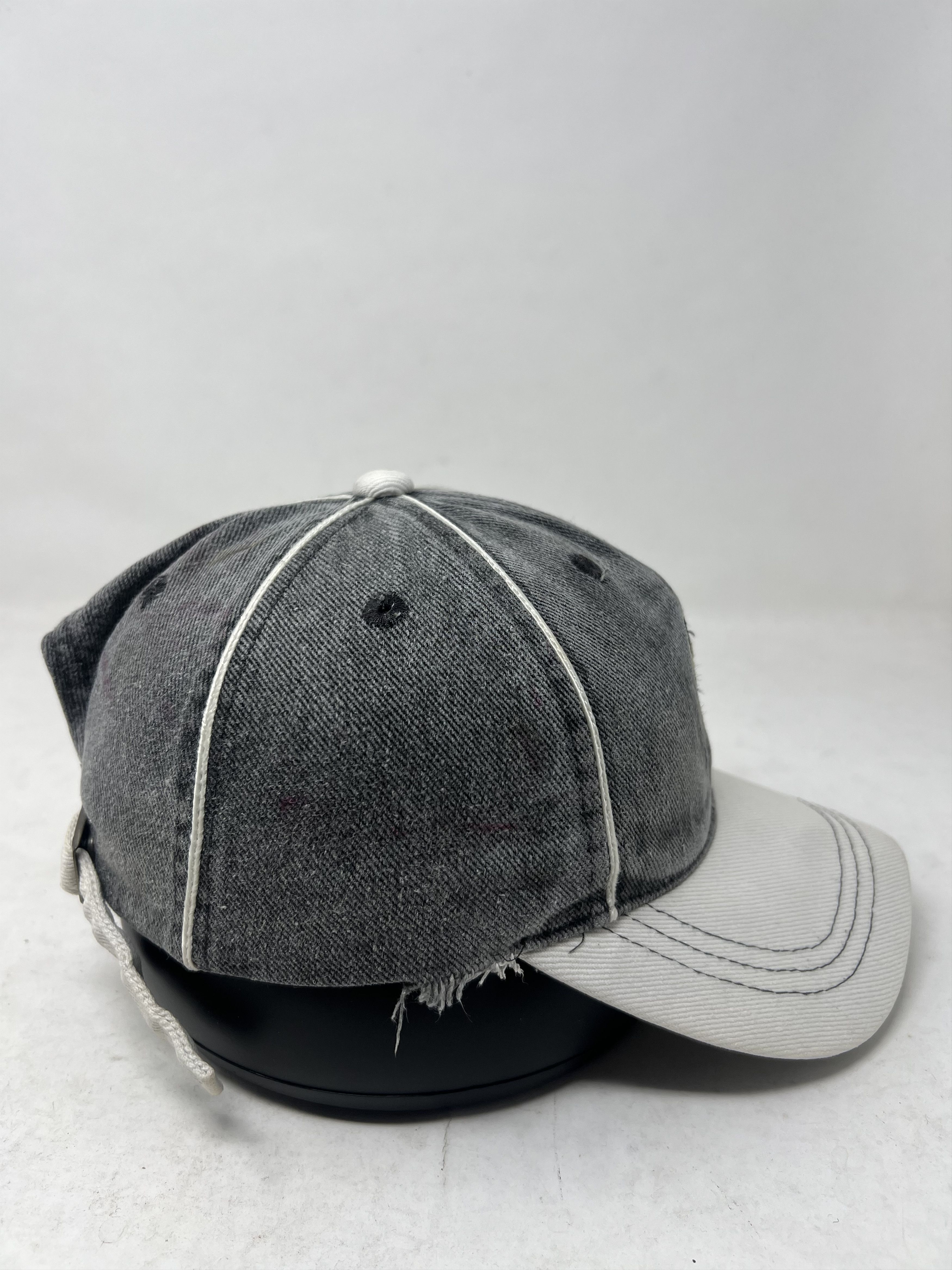 Adidas Vintage Adidas Trefoil Poshmark Distressed Denim Hat Size ONE SIZE - 4 Thumbnail