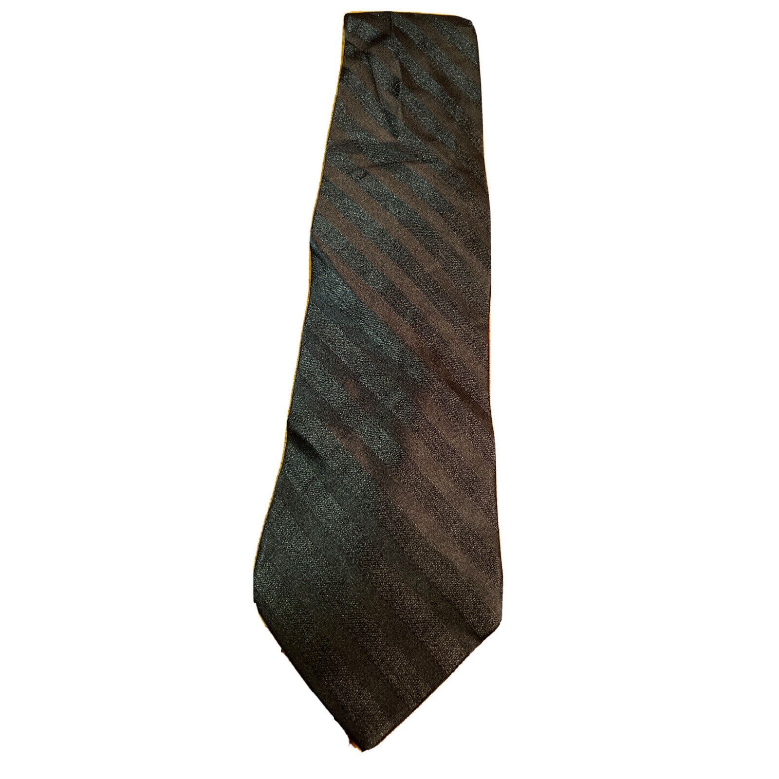 Pierre Cardin Pierre Cardin Men’s Black Silver Striped Silk Designer Tie Size ONE SIZE - 1 Thumbnail