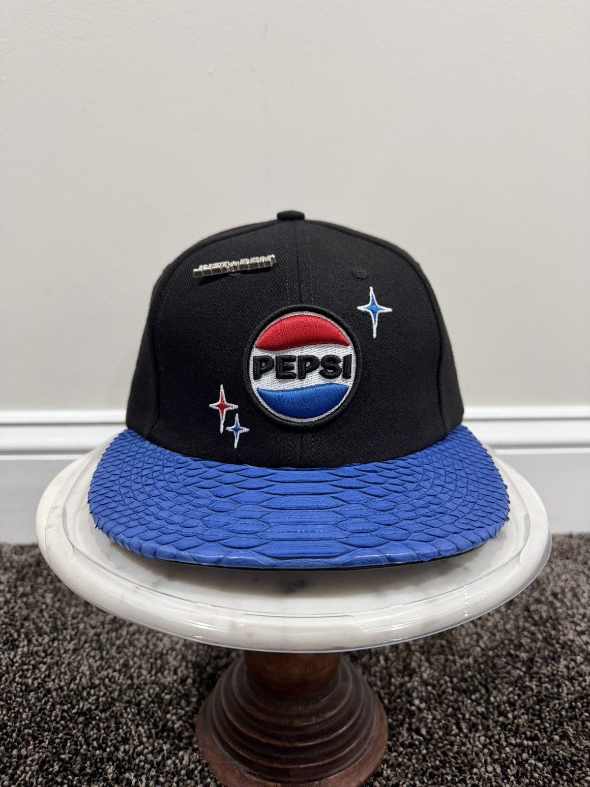 Just Don Just Don x Pepsi x RSVP Gallery Blue Python Black Hat Size ONE SIZE - 10 Thumbnail