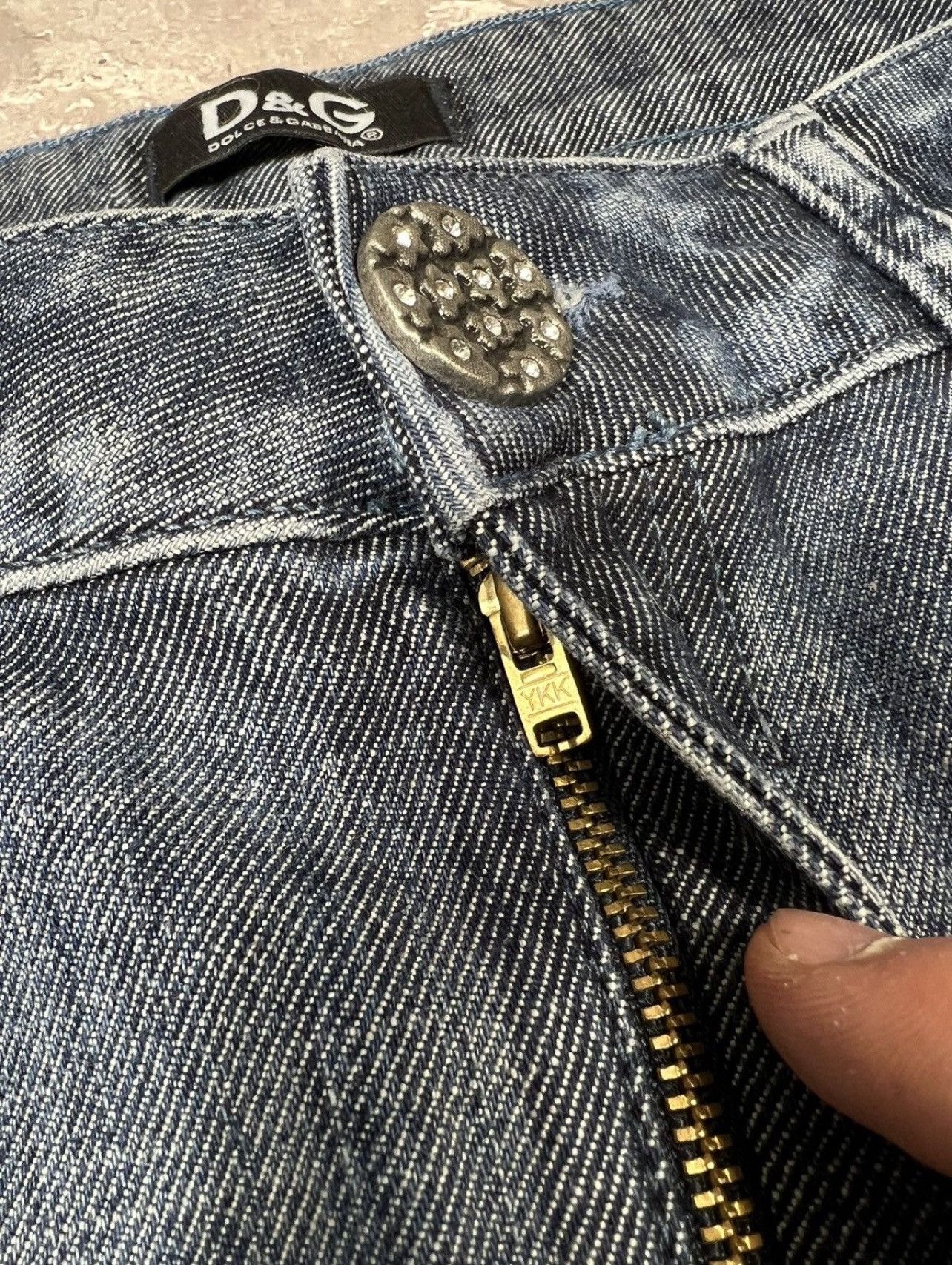 Dolce & Gabbana × Vintage Vintage Dolce Gabbana Distressed Jeans Size 33" - 10 Thumbnail