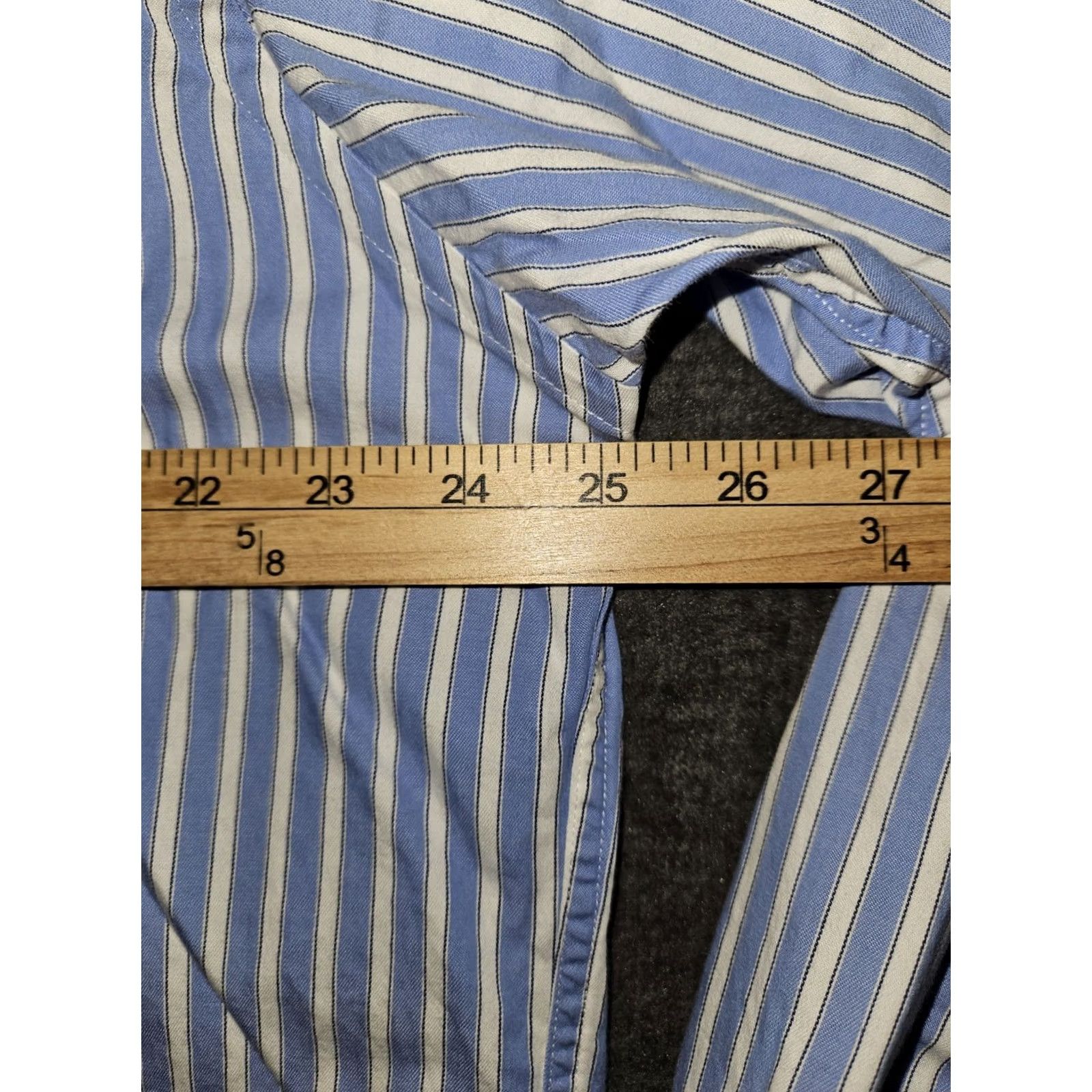 Michael Kors VINTAGE Michael Kors Button-Up Shirt Mens 17 1/2-34/35 Blue Long Sleeve Striped Preppy Size US XXL / EU 58 / 5 - 3 Thumbnail