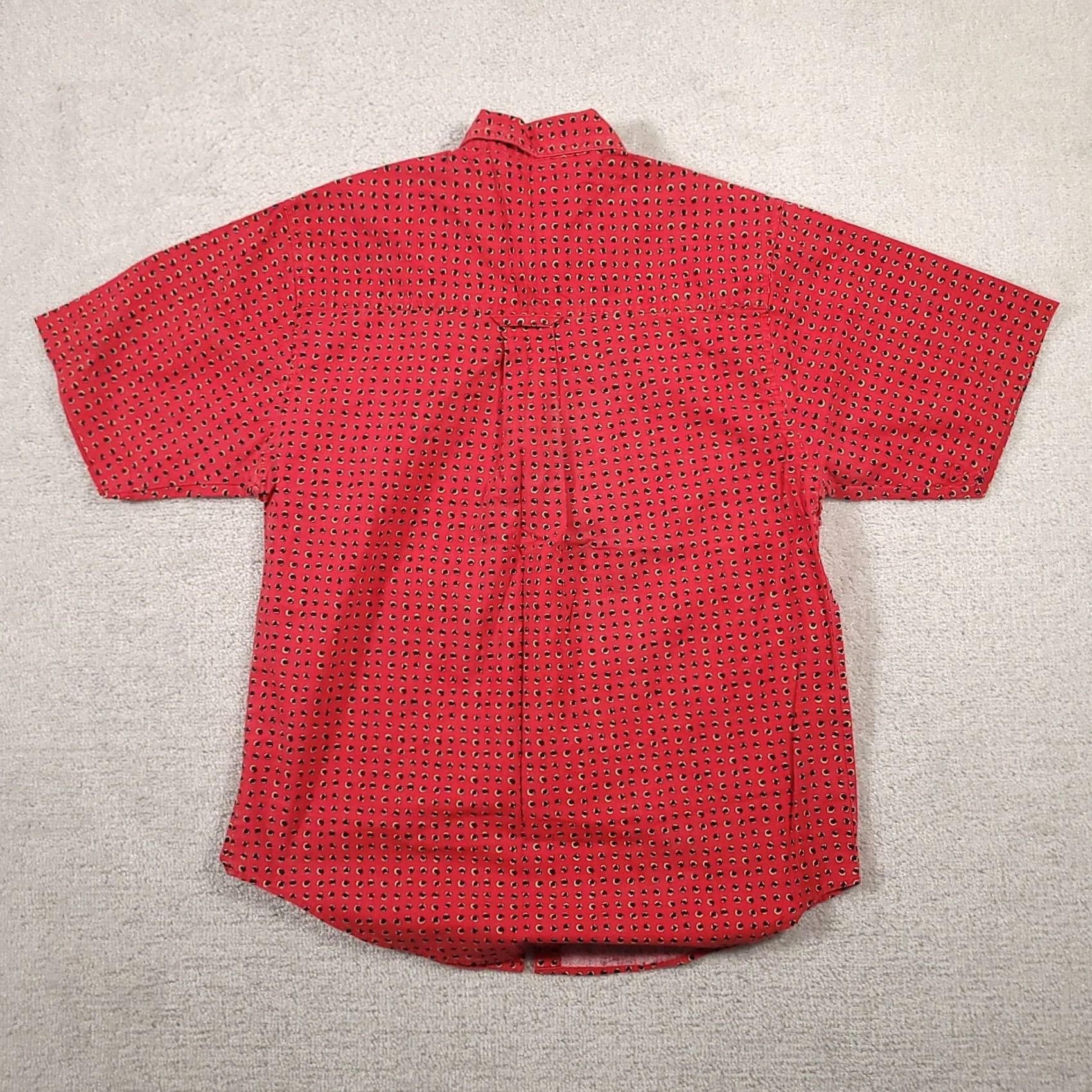Vintage VINTAGE Robert Bruce Shirt Mens Large Red All Over Print Short Sleeve Shirt Size US L / EU 52-54 / 3 - 7 Thumbnail