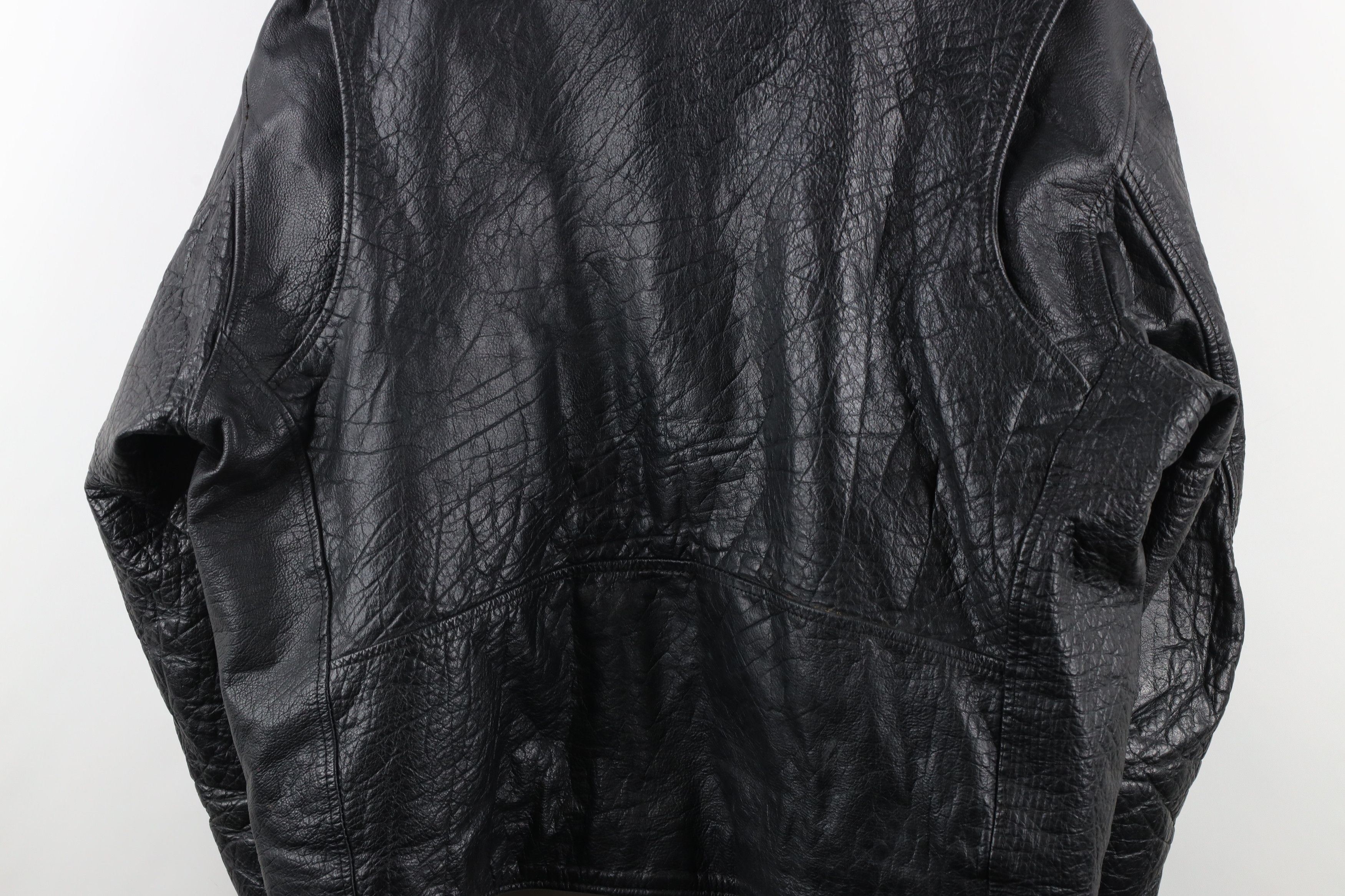 Vintage Vintage 90s Streetwear Leather Motorcycle Jacket Black Size US L / EU 52-54 / 3 - 19 Thumbnail