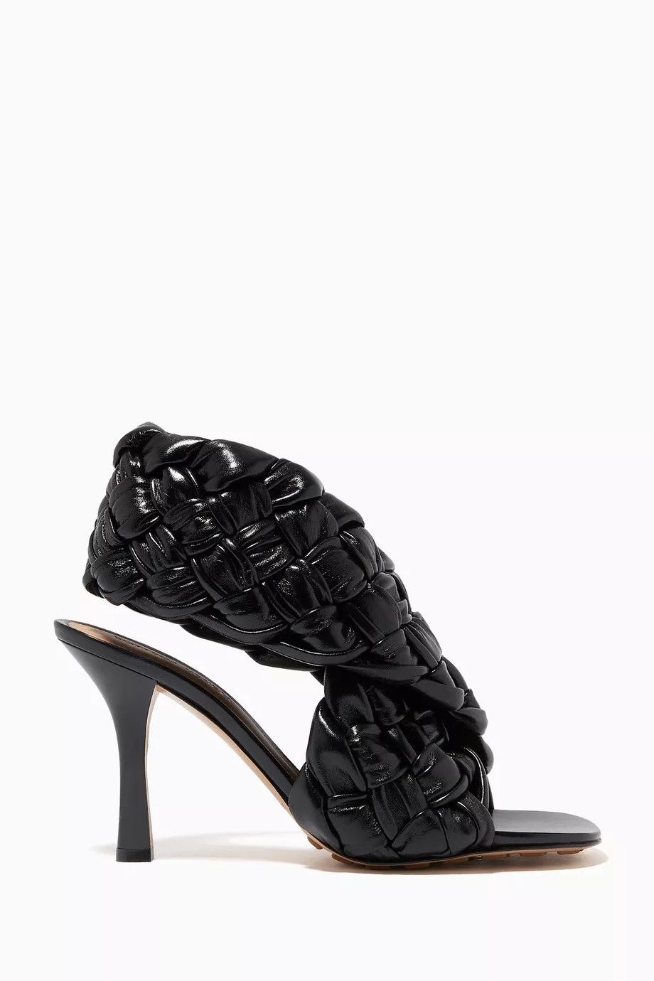 Bottega Veneta o1y0725 Spool Heel Sandals in Black Size US 6 / IT 36 - 1 Thumbnail