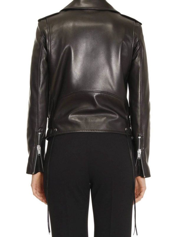 Saint Laurent Paris o1tp1o0125 Signature Motorcycle Jacket in Black Size XS / US 0-2 / IT 36-38 - 4 Thumbnail