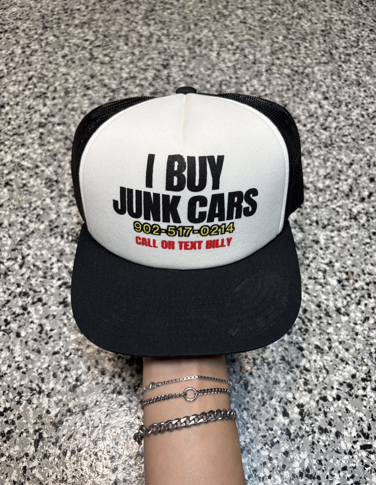 Billy Hill 2021 Billy Hill “1800 I Buy Junk Cars” Trucker Mesh Hat OSFM Size ONE SIZE - 1 Thumbnail