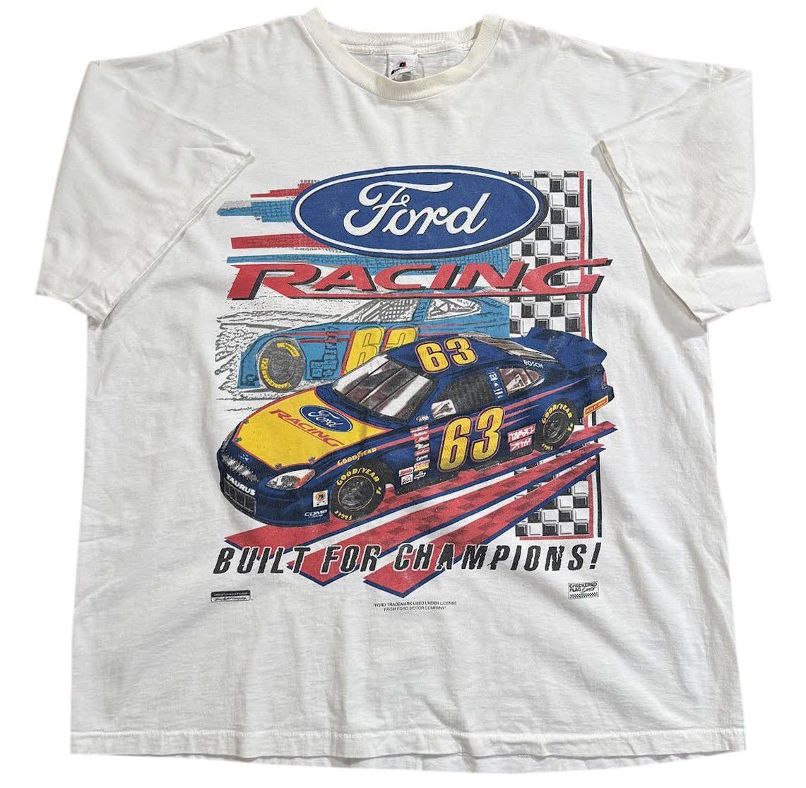 Vintage Vintage Ford Racing Built For Champions T Shirt (Size XXXL) Size US XXL / EU 58 / 5 - 1 Thumbnail