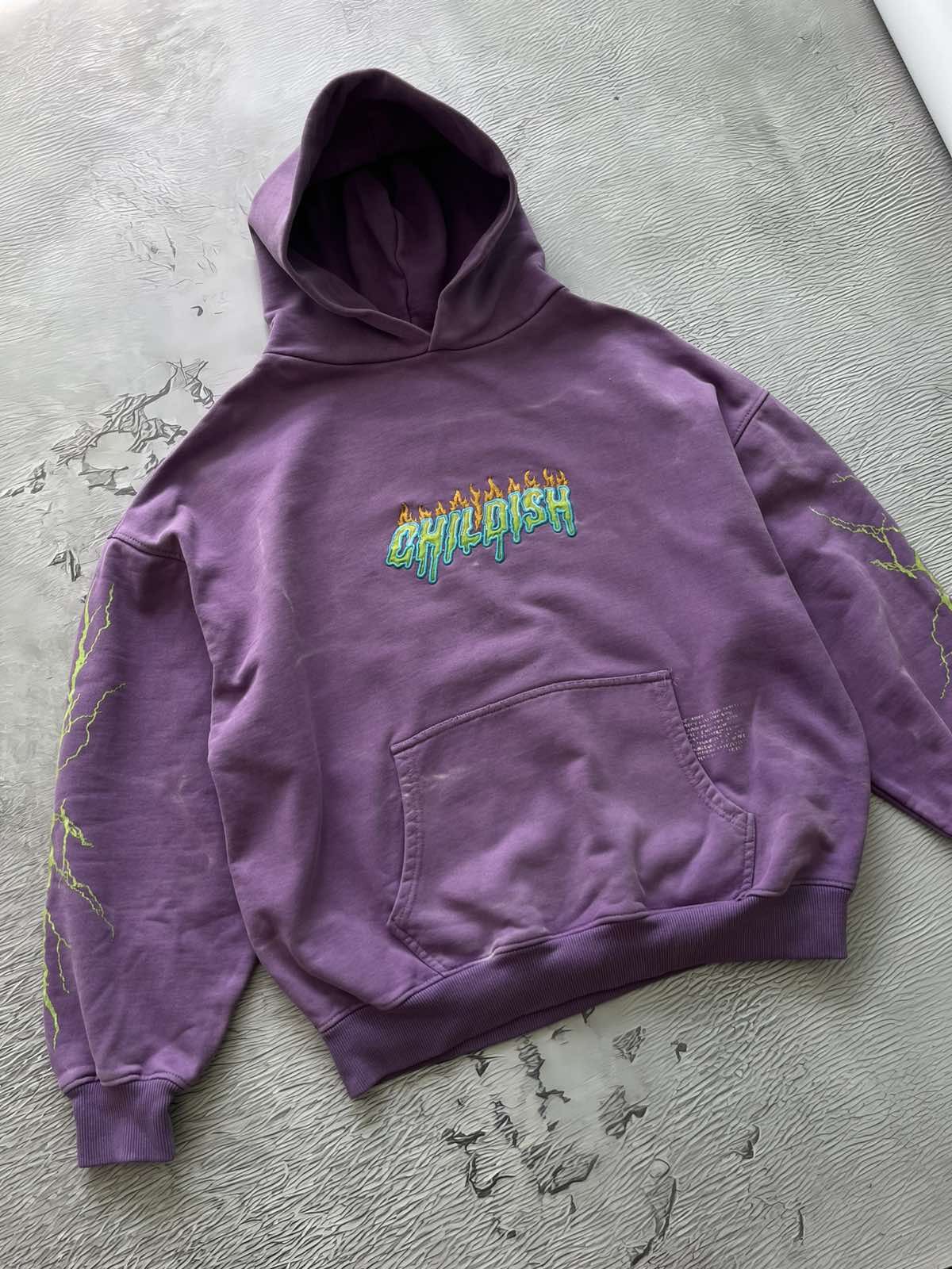 CHILDS Childish Robs Motors 90s Purple Hoodie Big Logo Y2K Racing Size US S / EU 44-46 / 1 - 6 Thumbnail