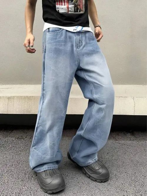 Jean × Vintage RETRO VINTAGE Y2K baggy jeans washed Size US 30 / EU 46 - 2 Thumbnail